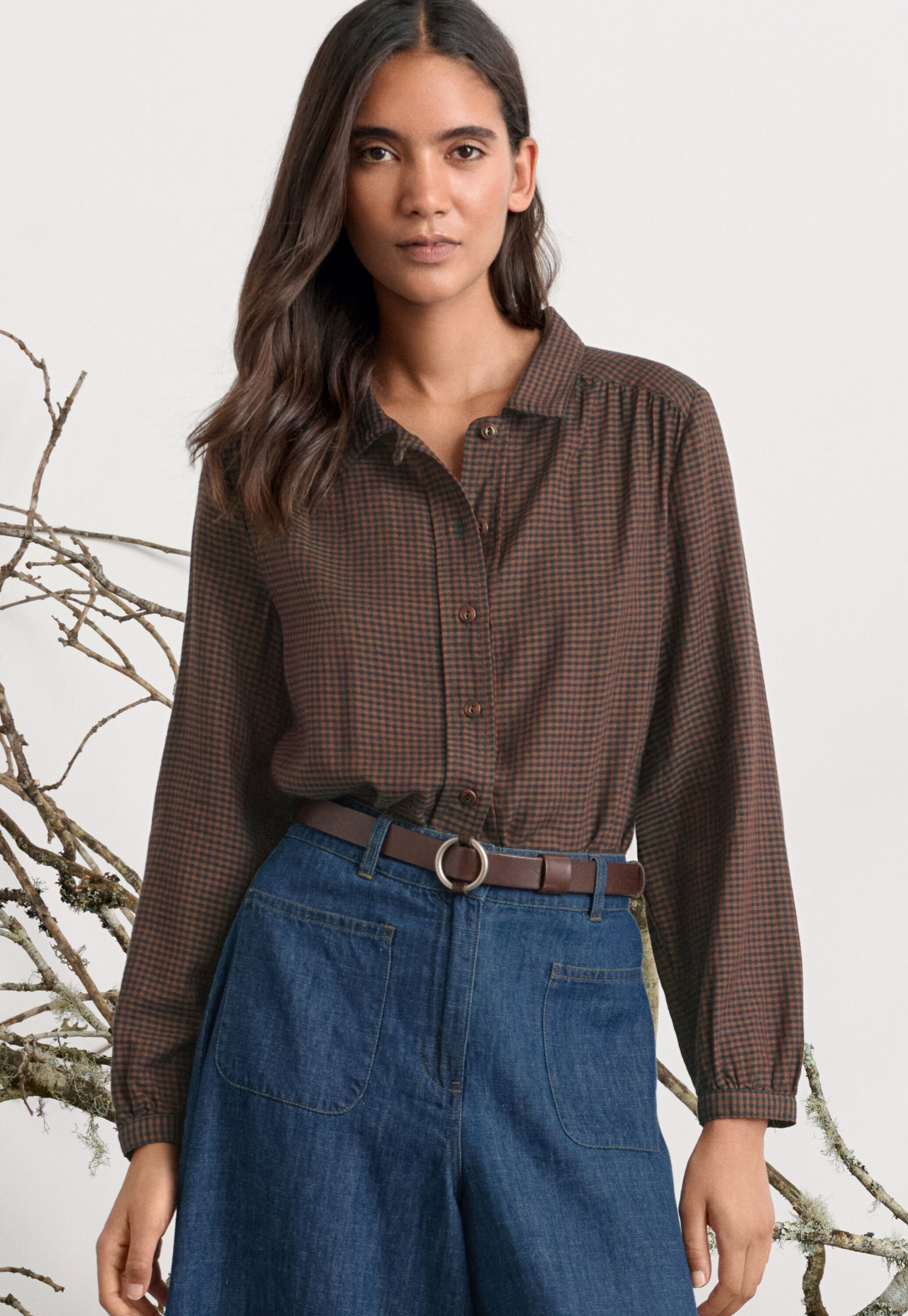 Checked blouse