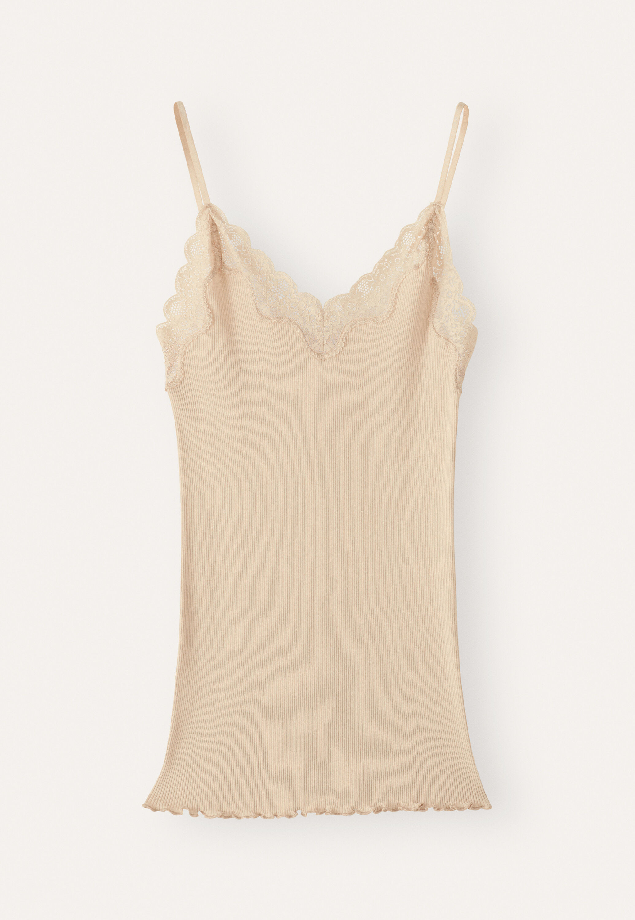 Lace-trim vest