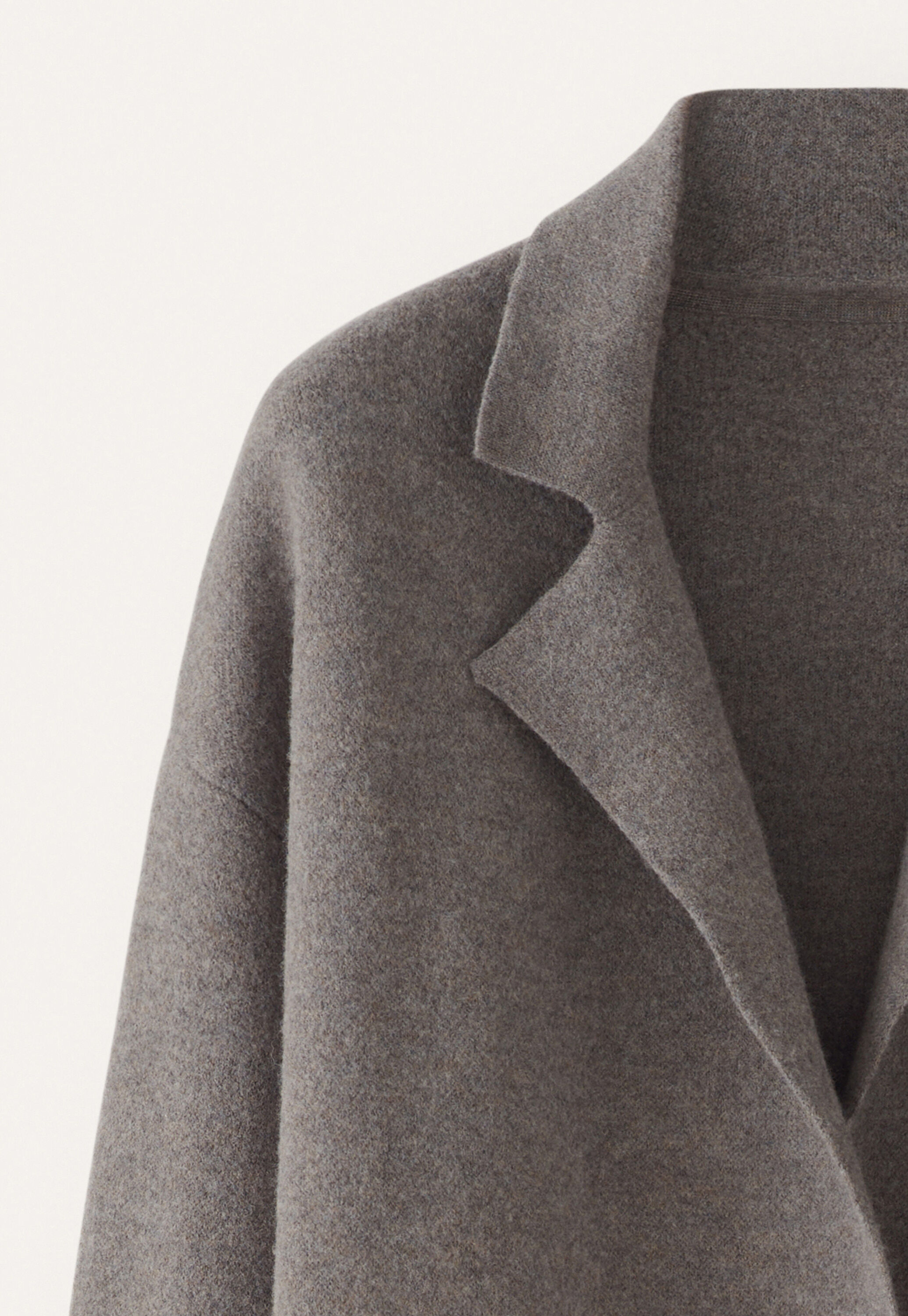 Knitted coatigan, Taupe brown, large