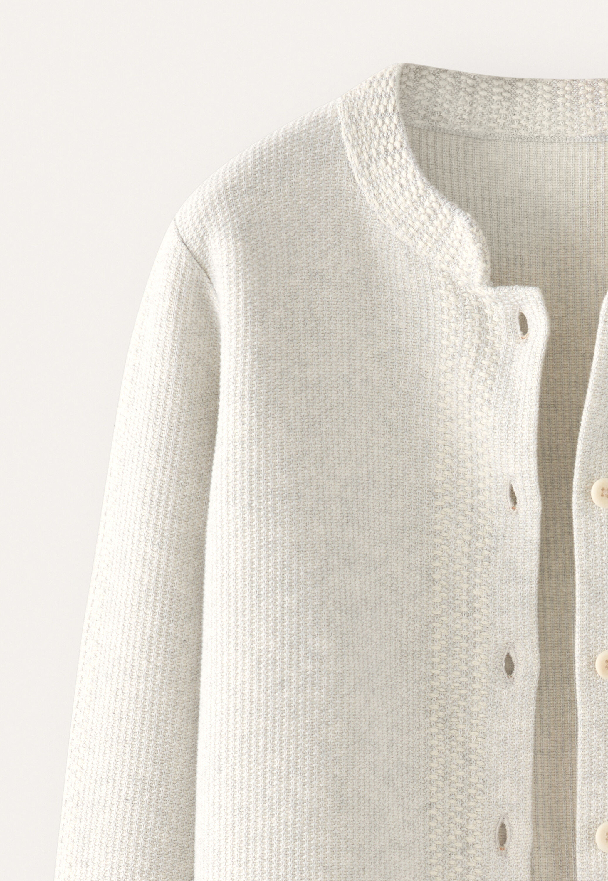 Inlay-stitch cardigan