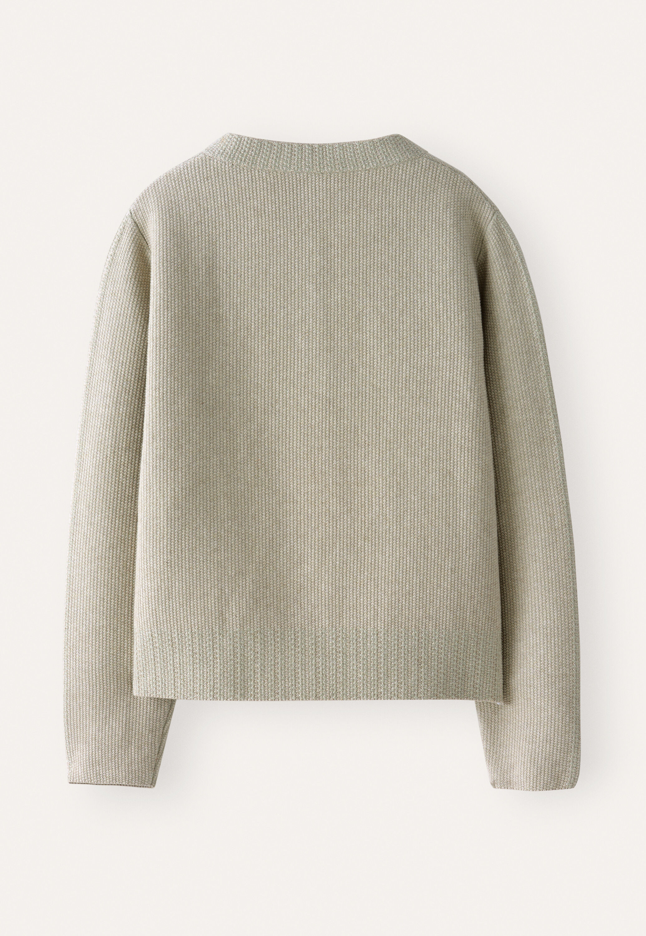 Inlay-stitch cardigan