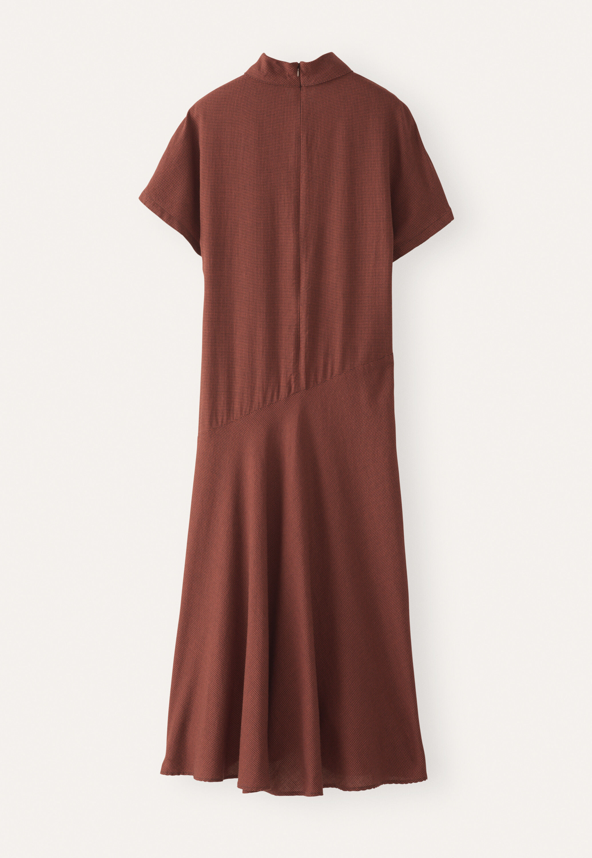 High neck dogtooth dress