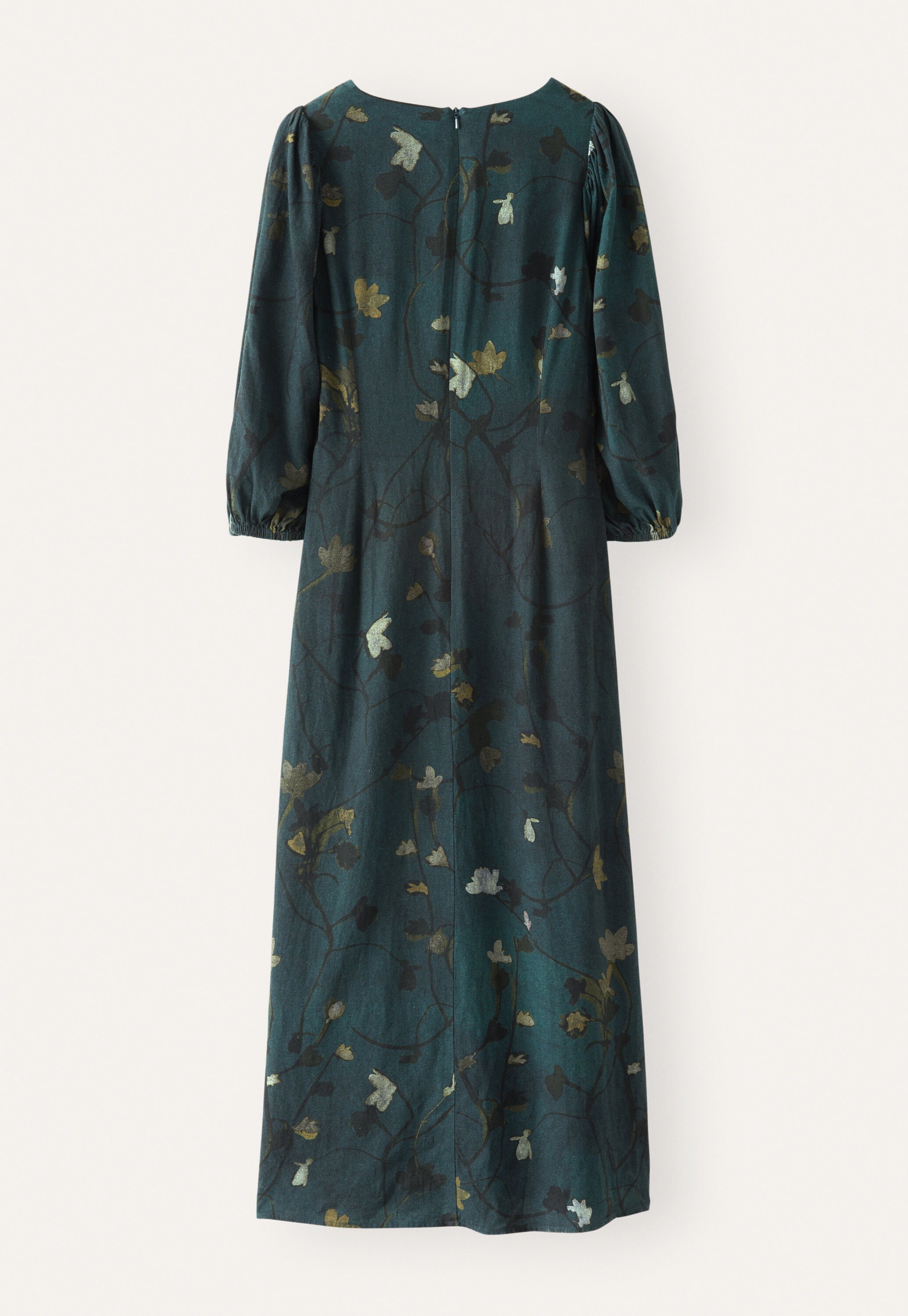 Printed dress, Dark petrol, large