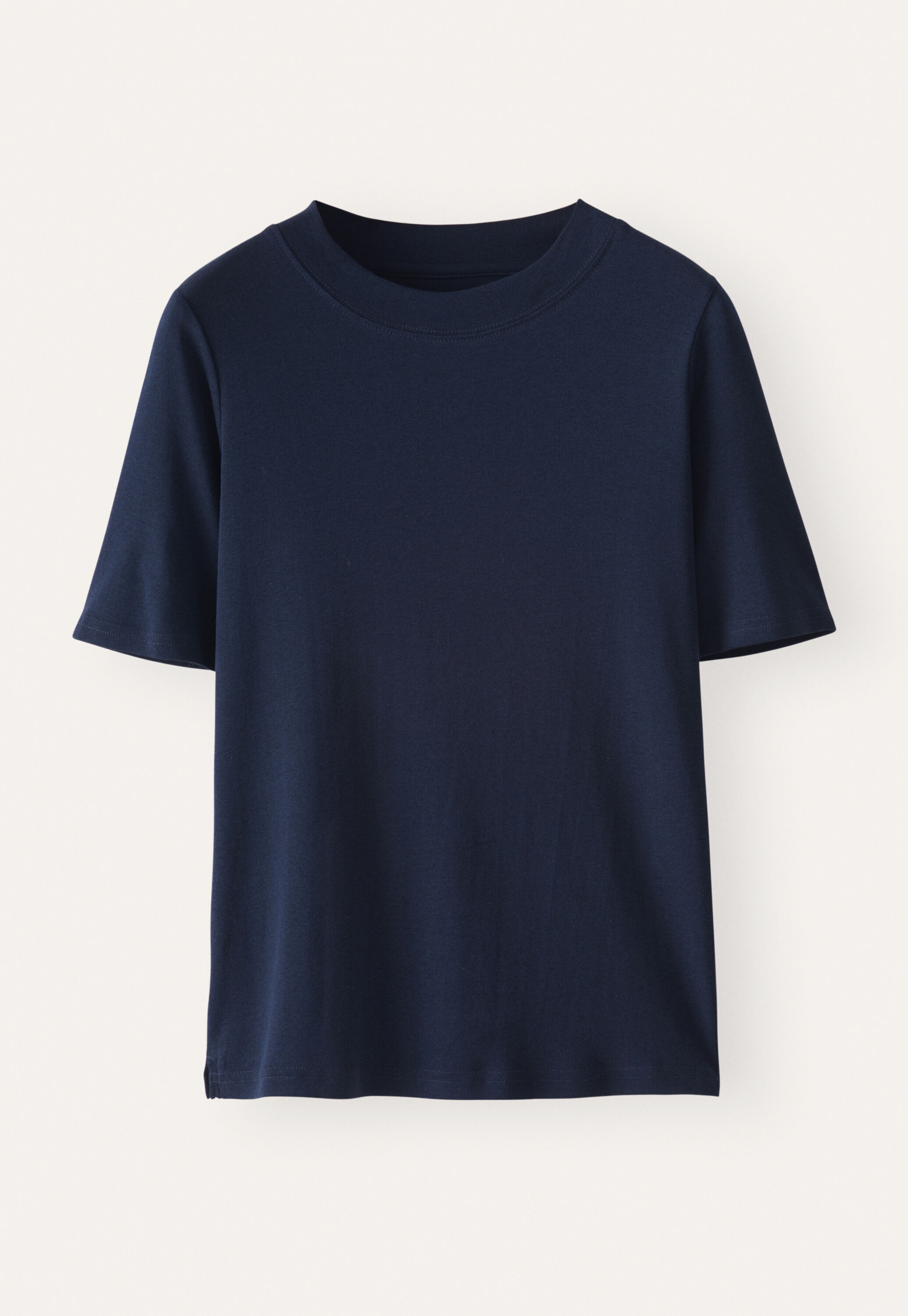 Silk & cotton T-shirt, Midnight, large