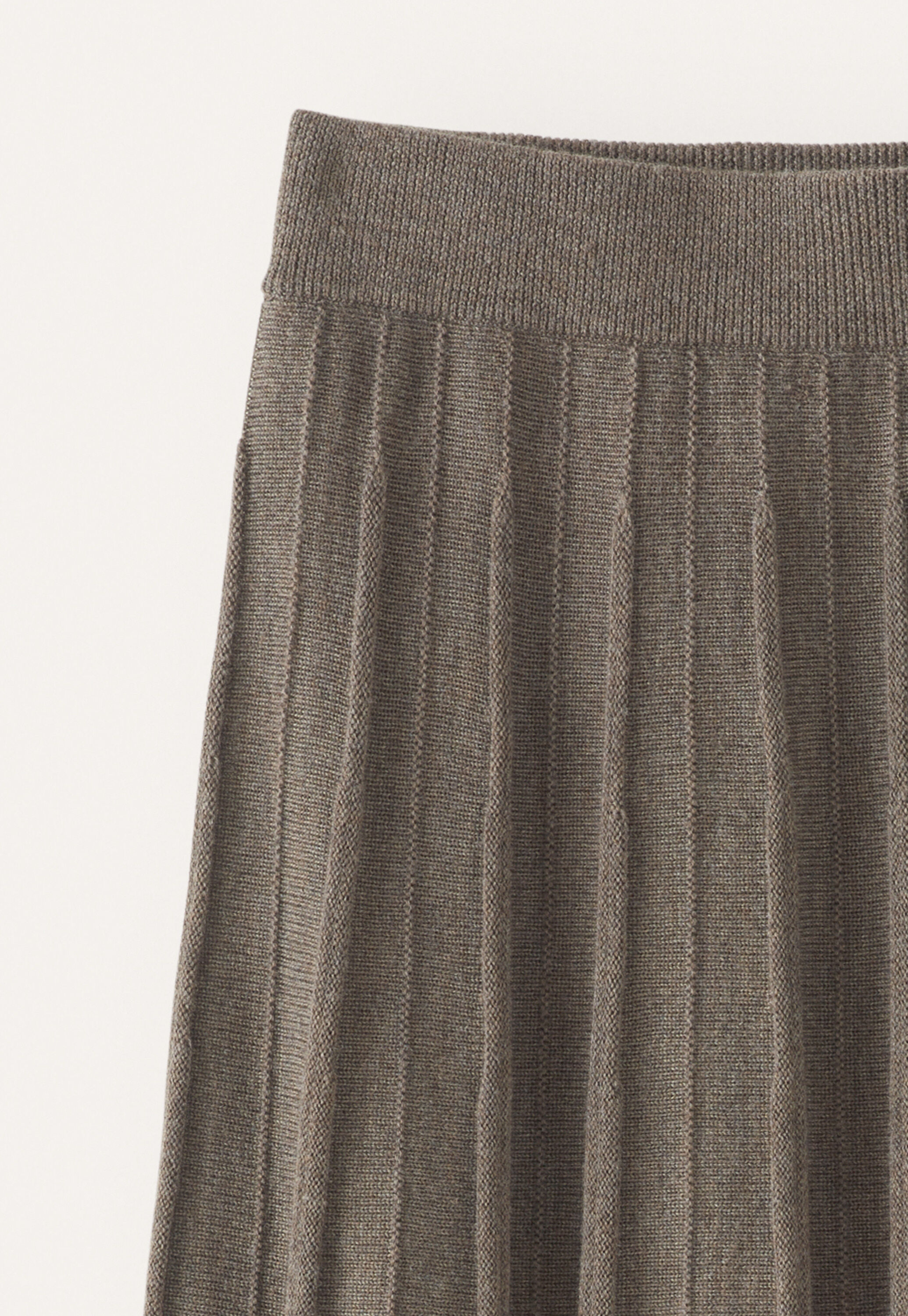 Tuck-stitch merino skirt