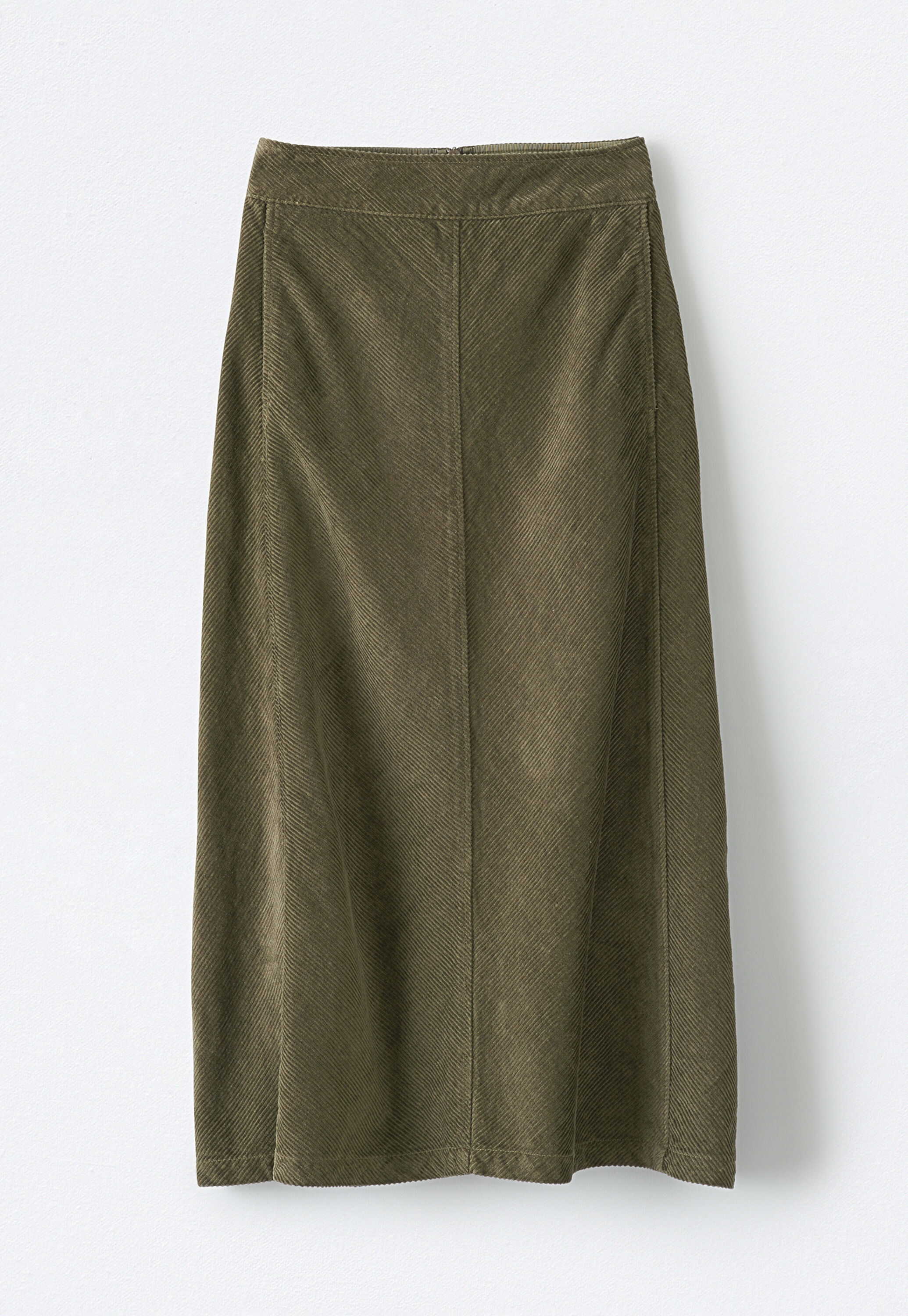 Long soft cord skirt