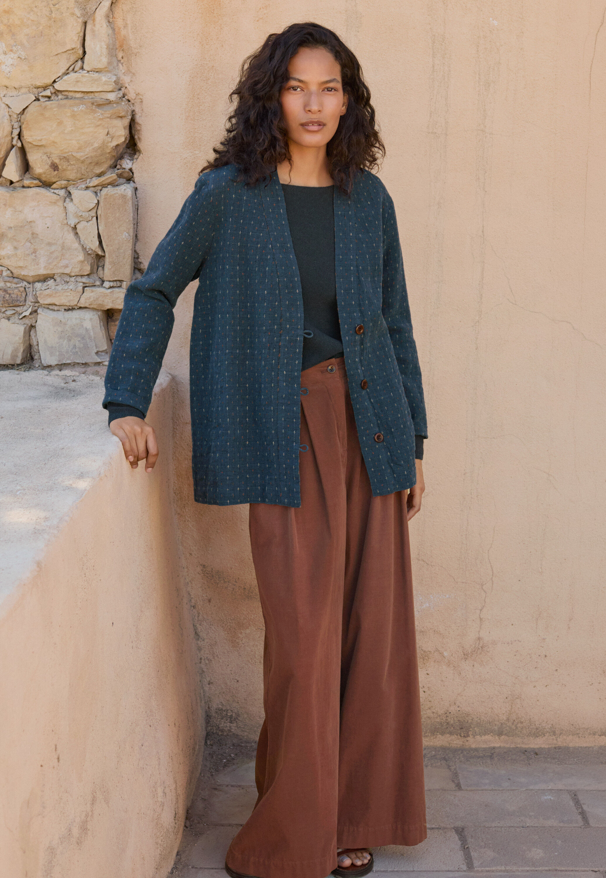 Cross-pattern jacket