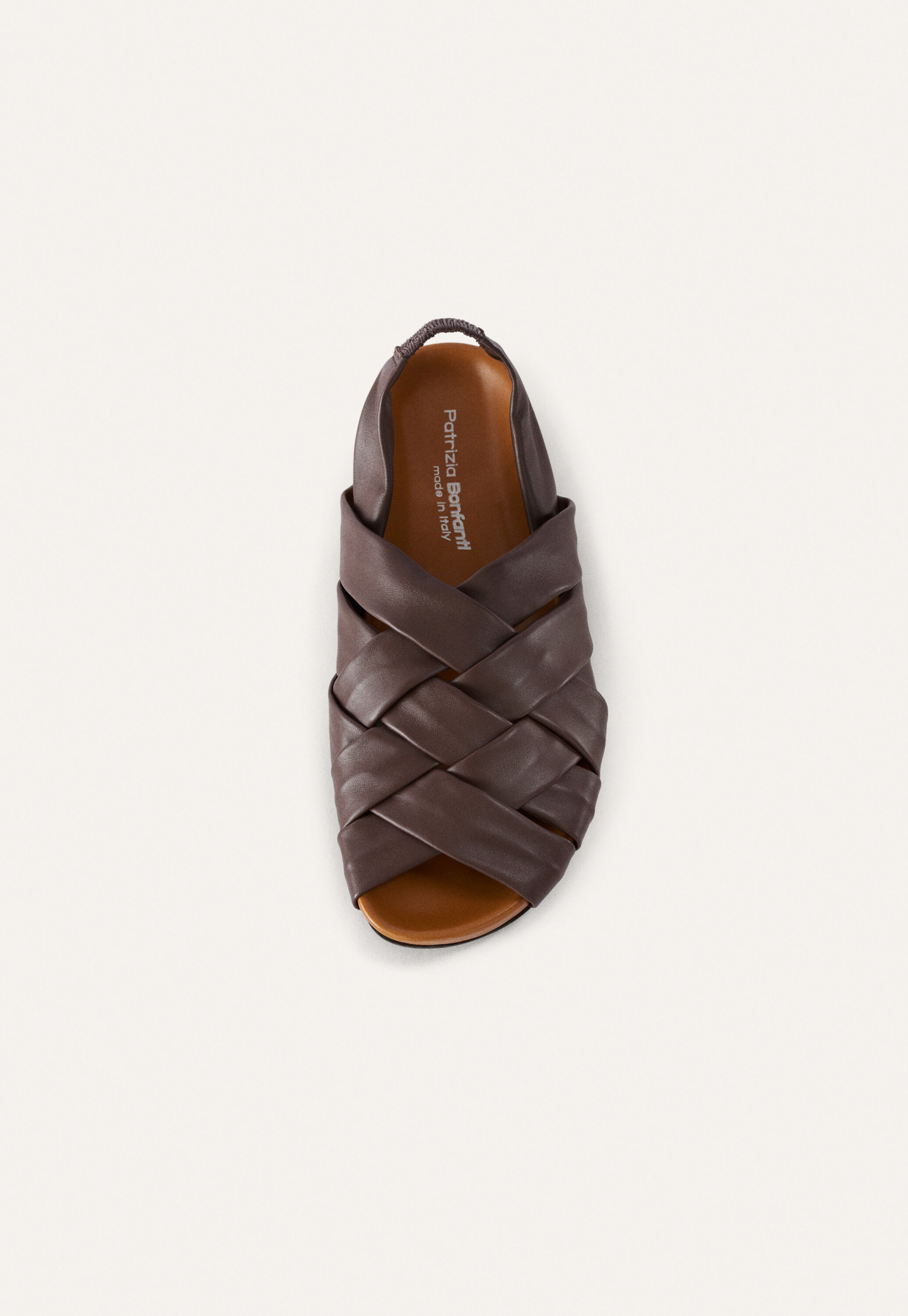 Leather cross-over sandal