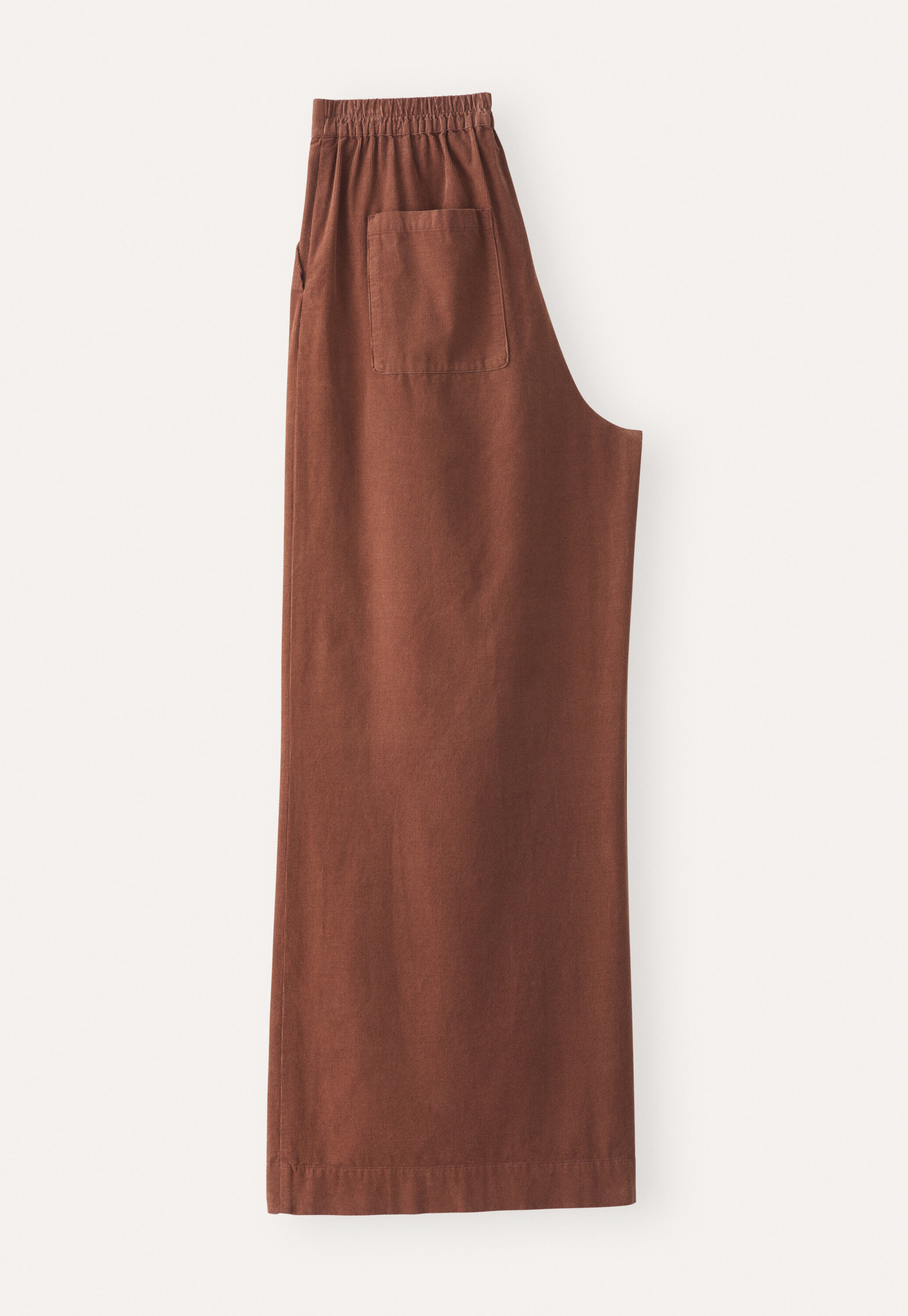 Fine cord wide-leg trousers