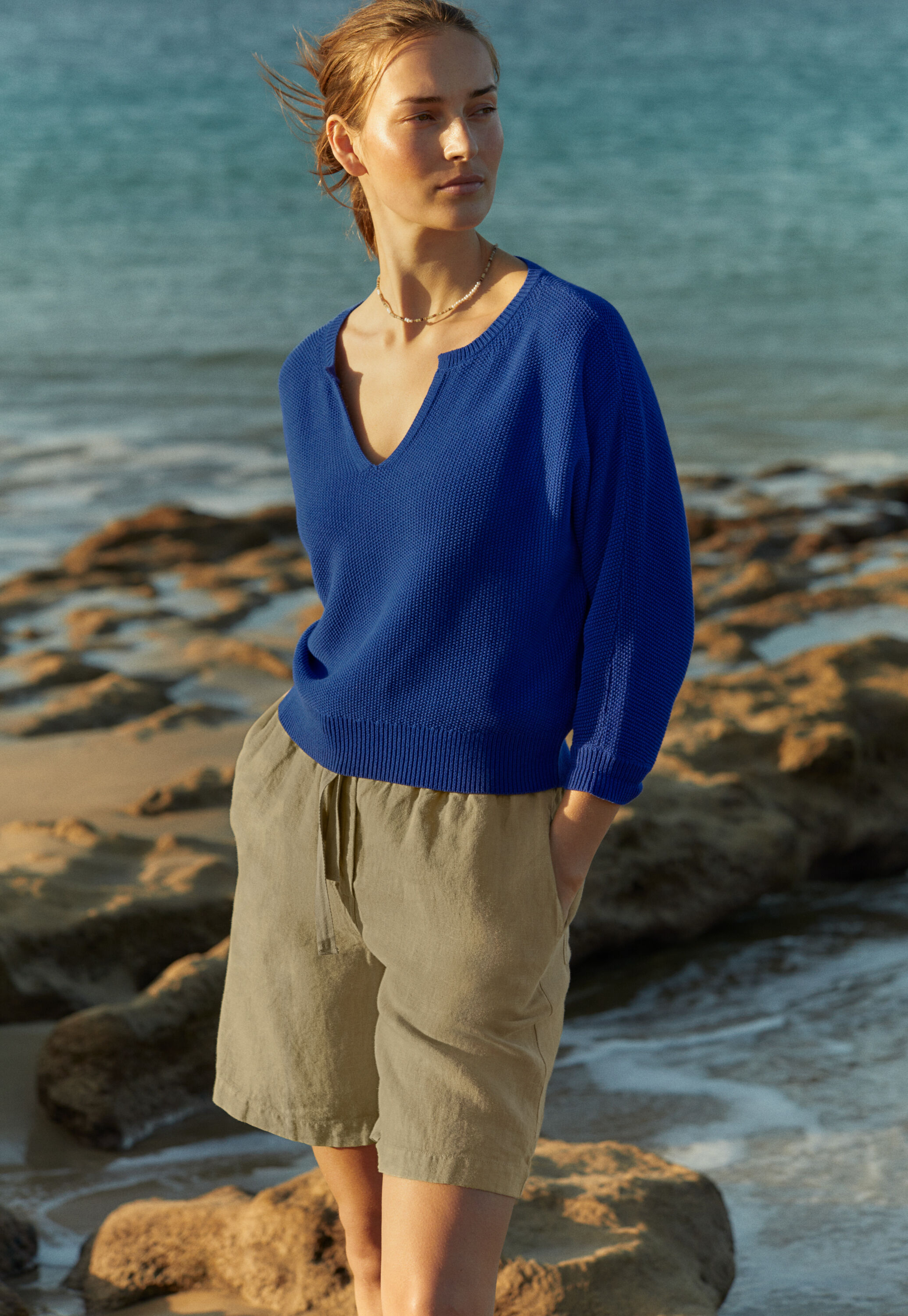 Notch-neck sweater