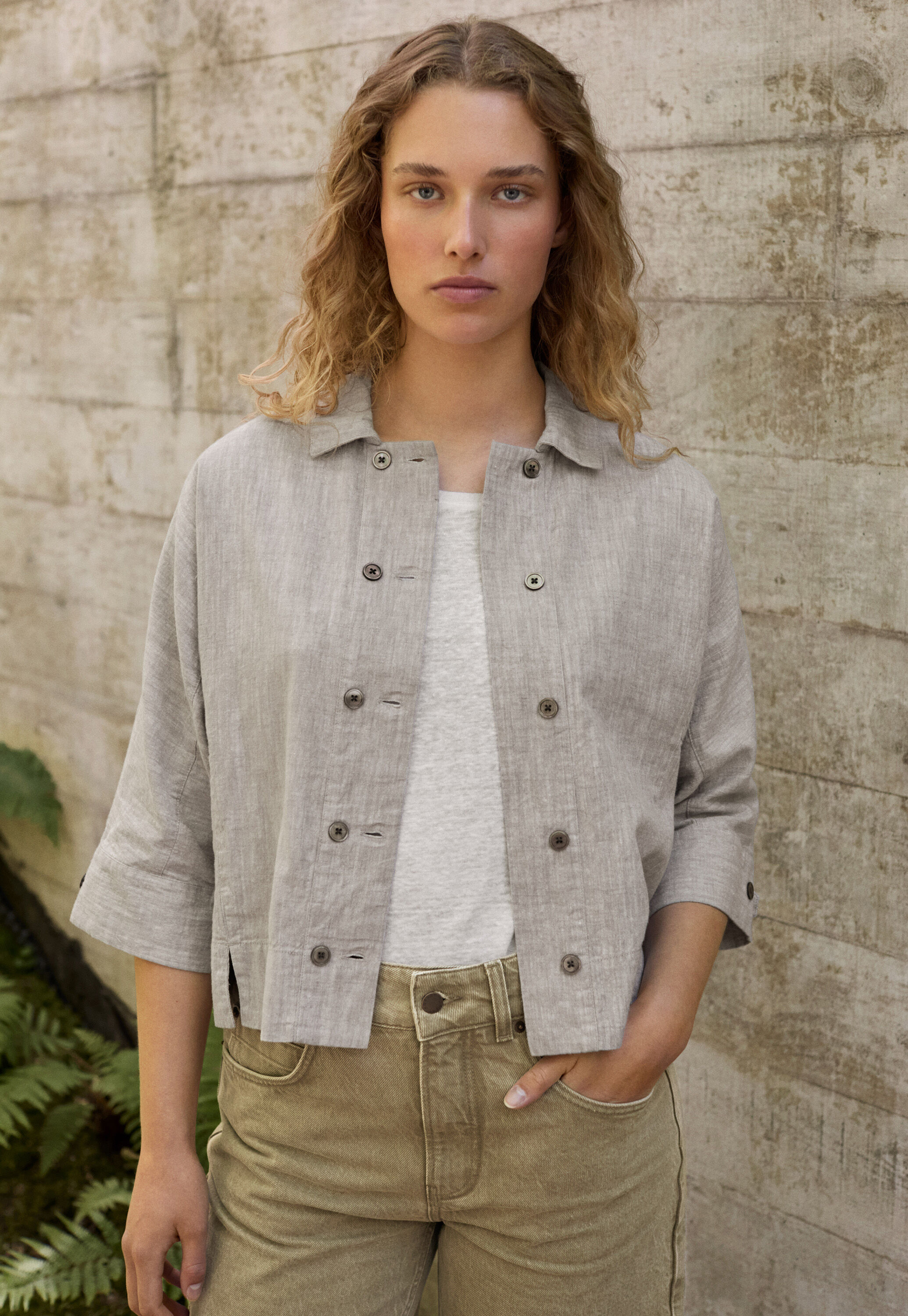 Double-breasted blouse