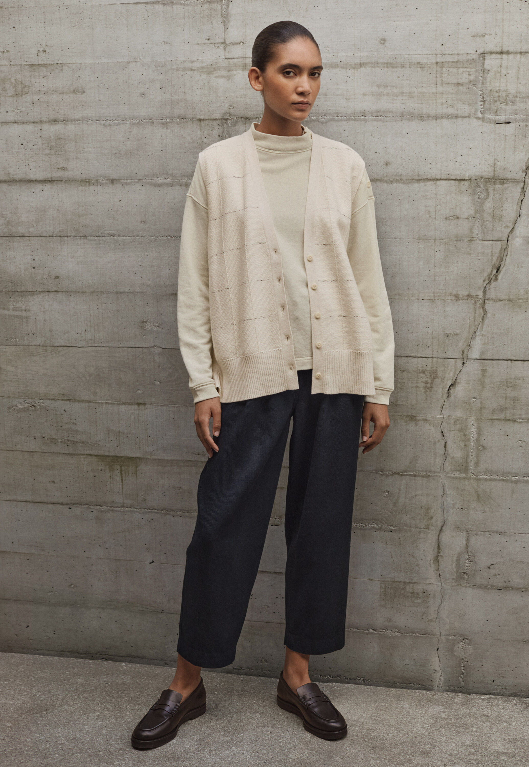 Knit-stitch waistcoat