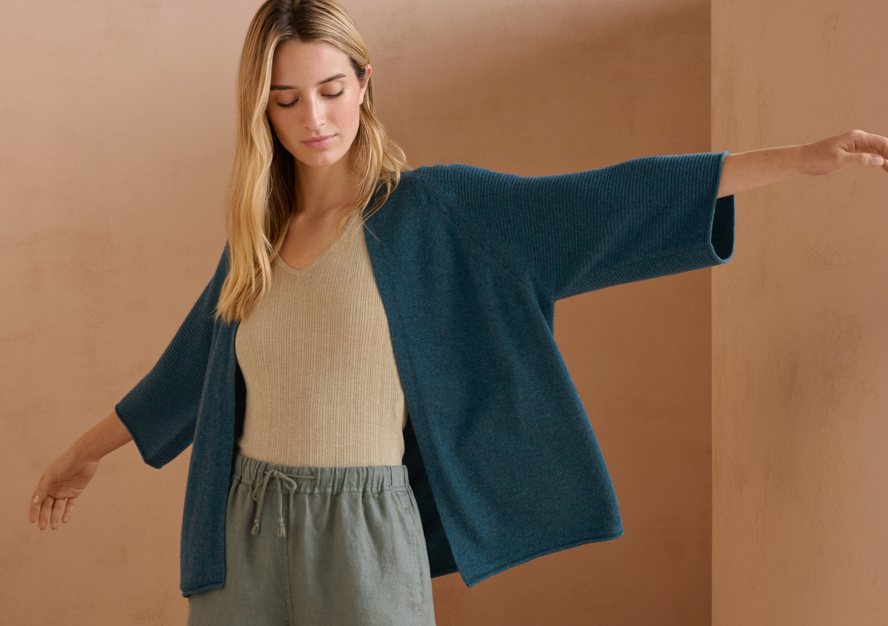 Kimono-style cardigan