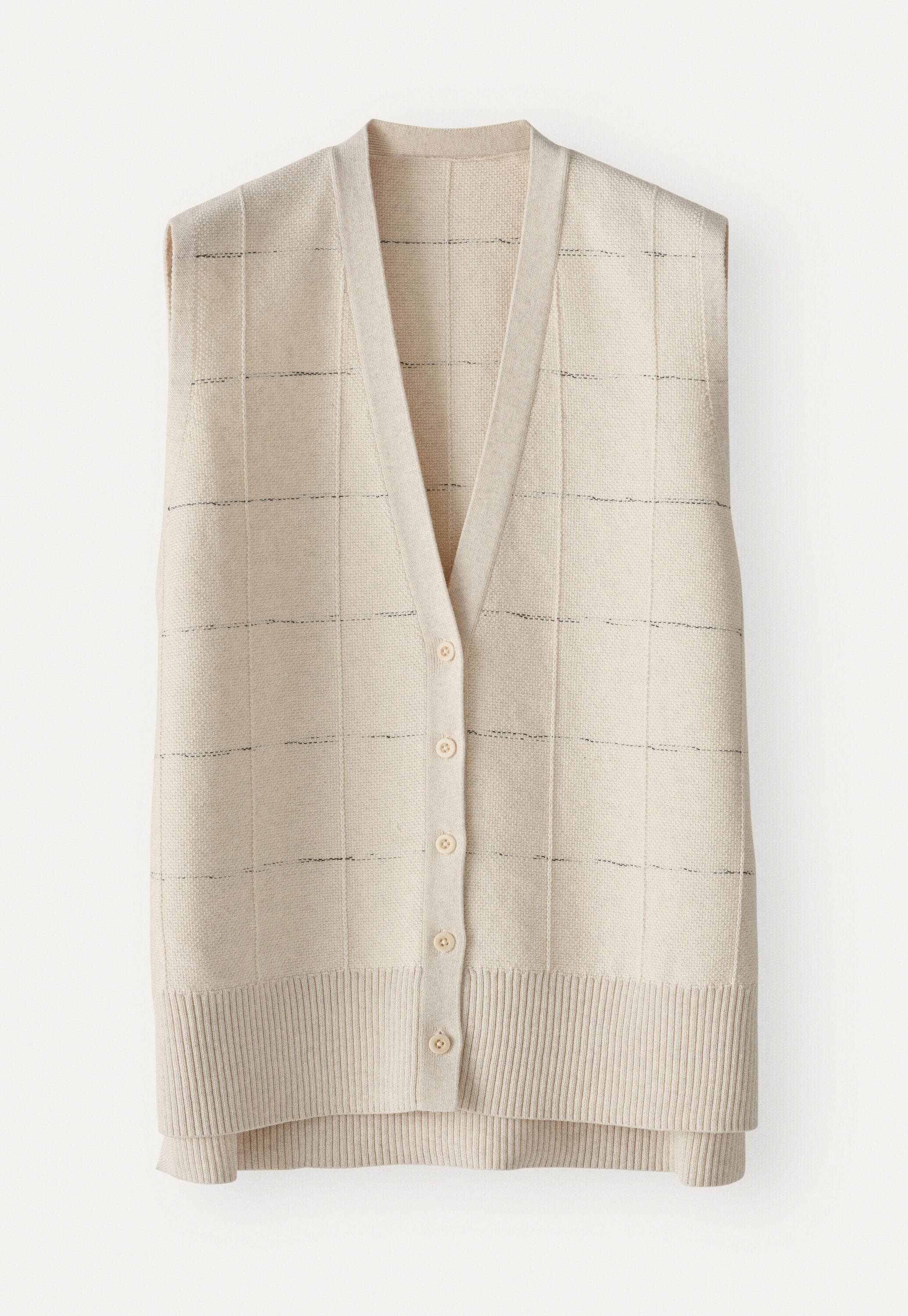 Knit-stitch waistcoat