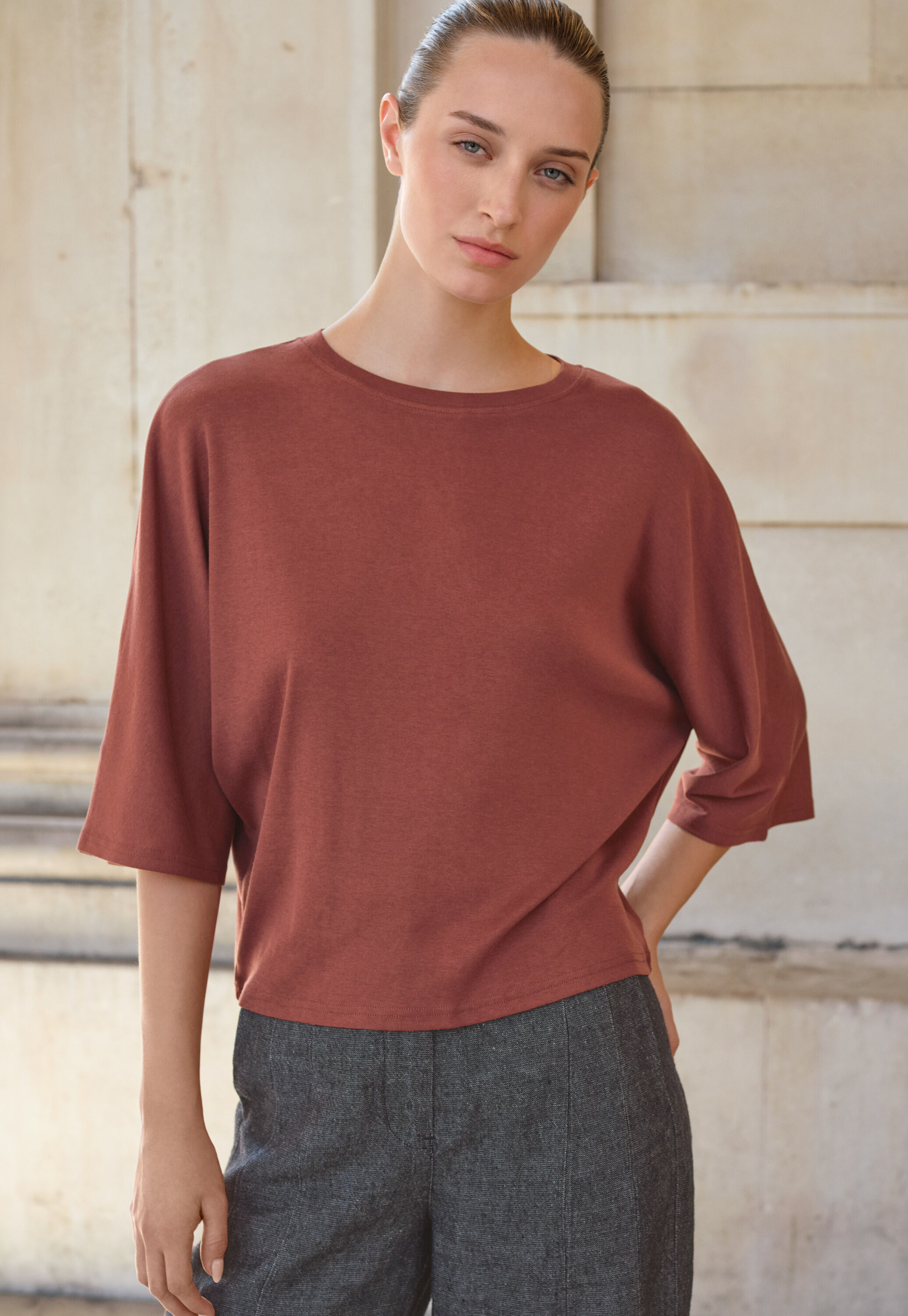 Dolman sleeve top