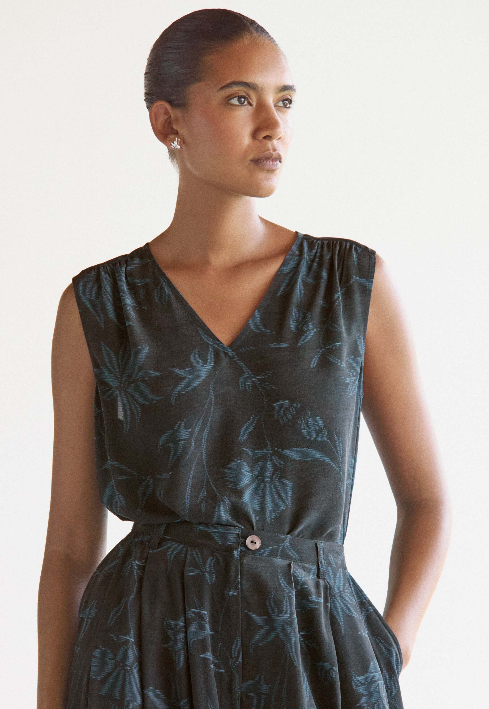 Peplum-detail dress