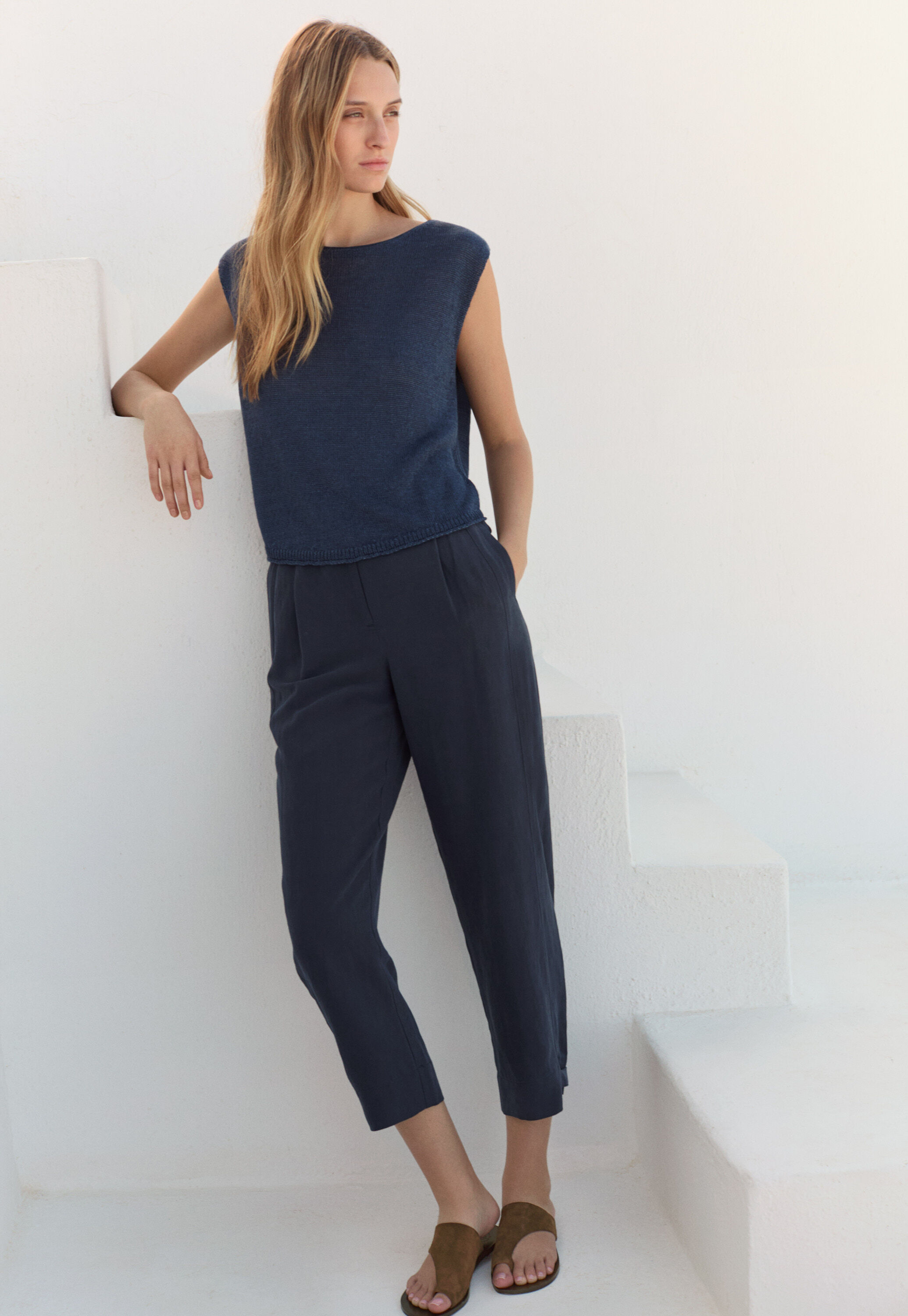 Peplum-detail dress
