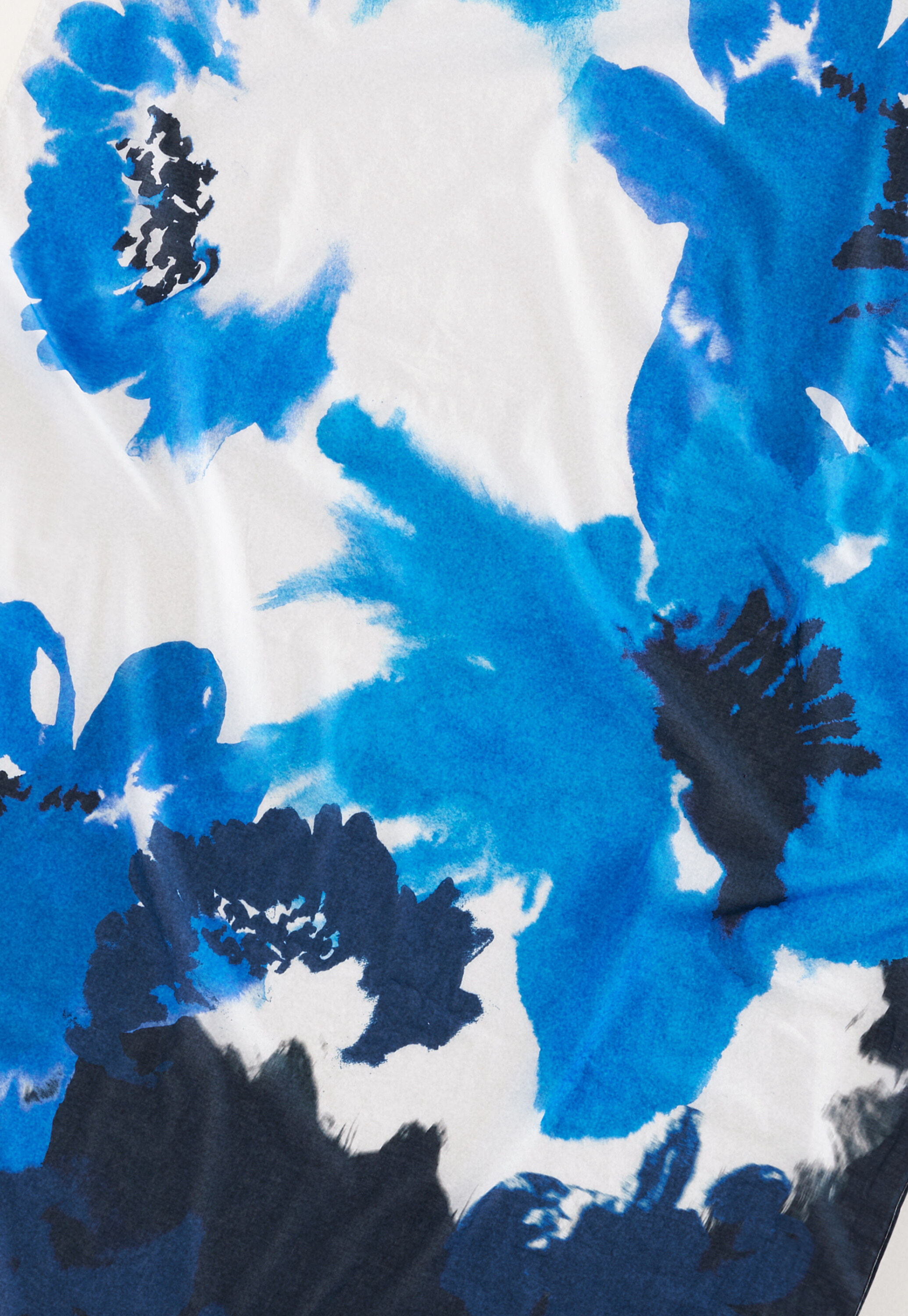 Printed pareo, Blue white, large