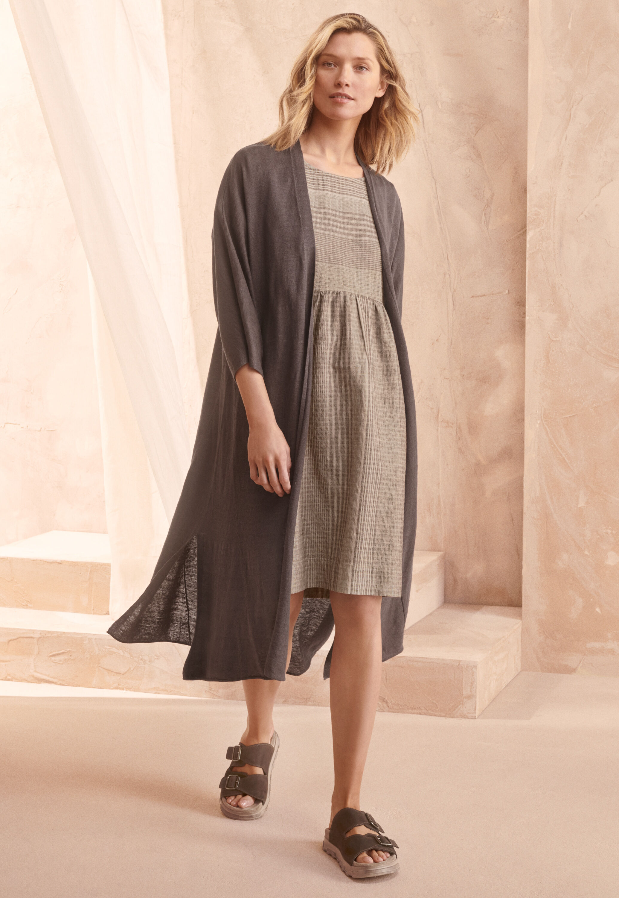 Peplum-detail dress