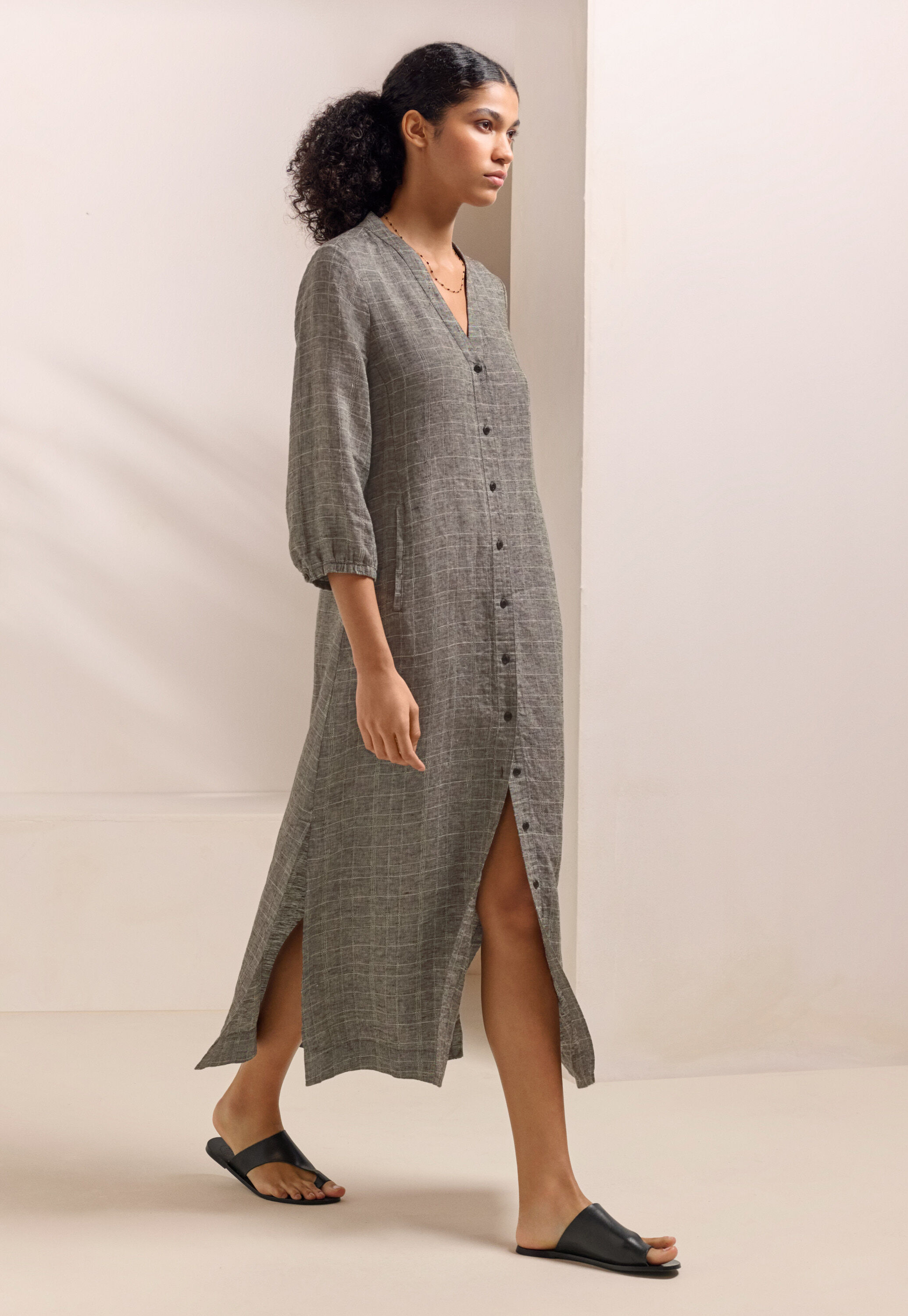 Peplum-detail dress