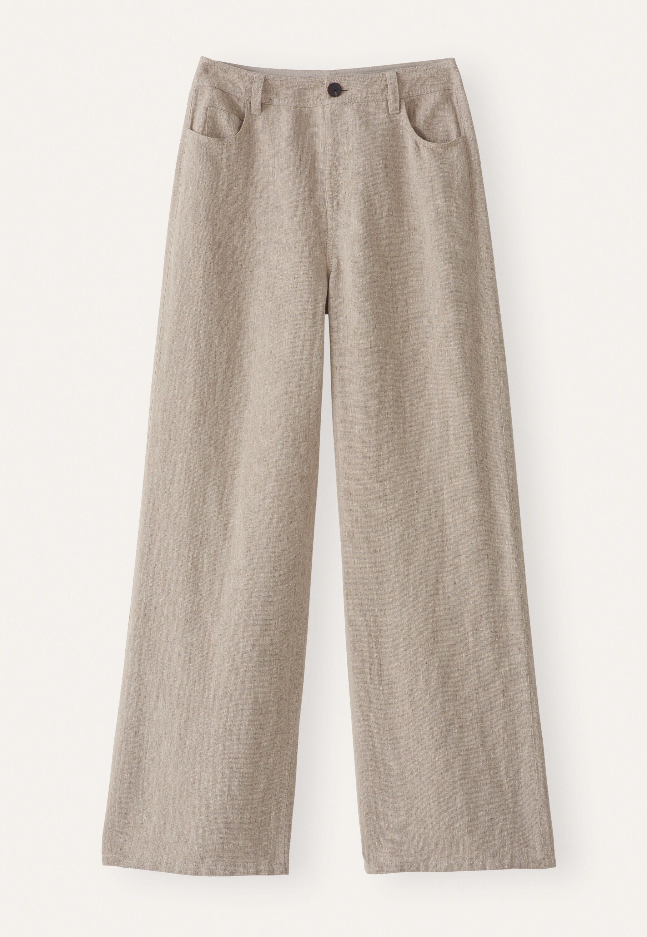 Wide & straight leg trousers, Mink, large
