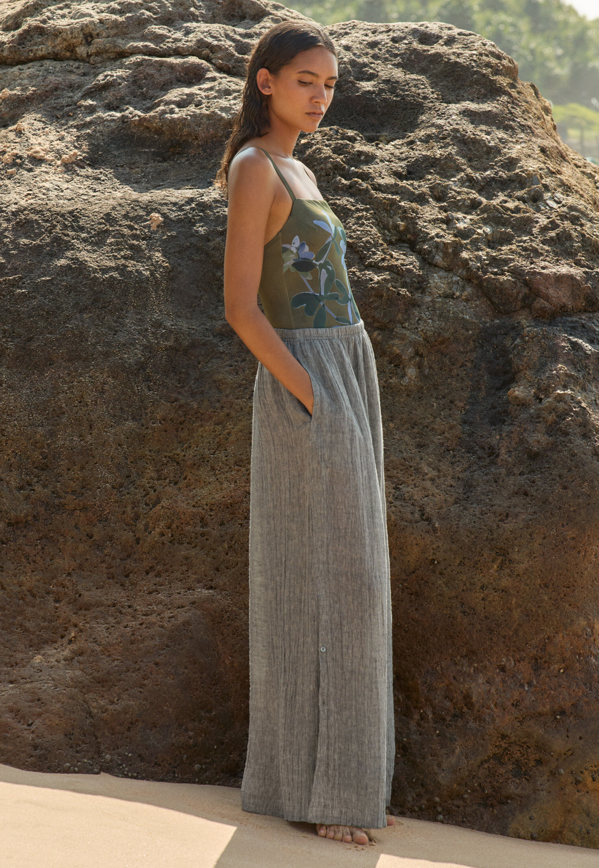 Peplum-detail dress