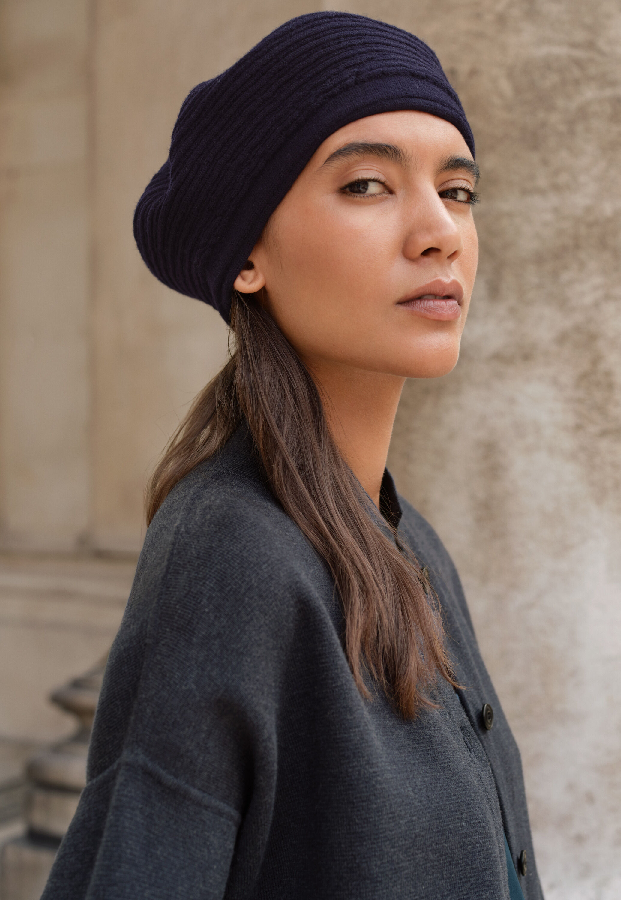 Knitted beret