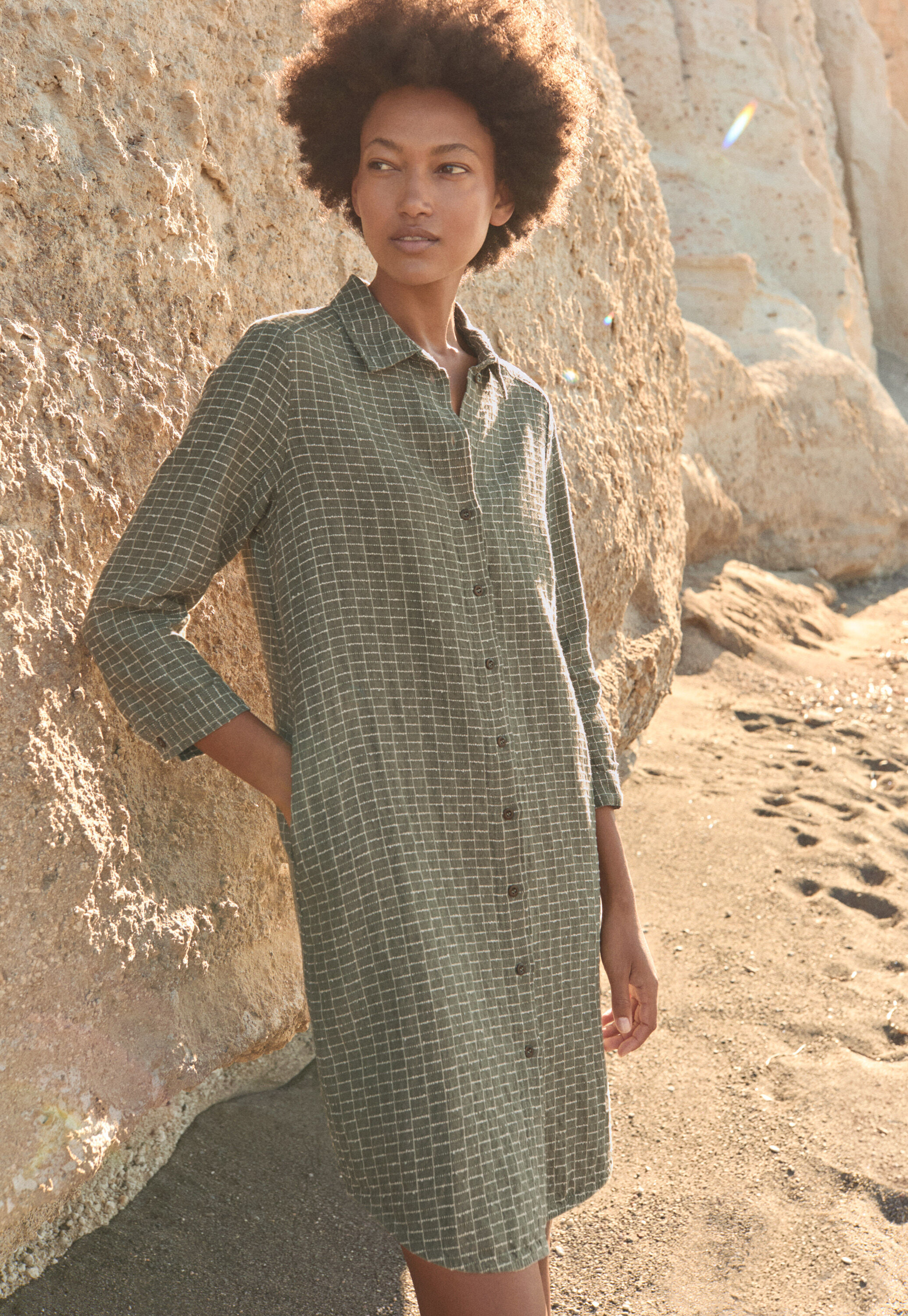 Peplum-detail dress