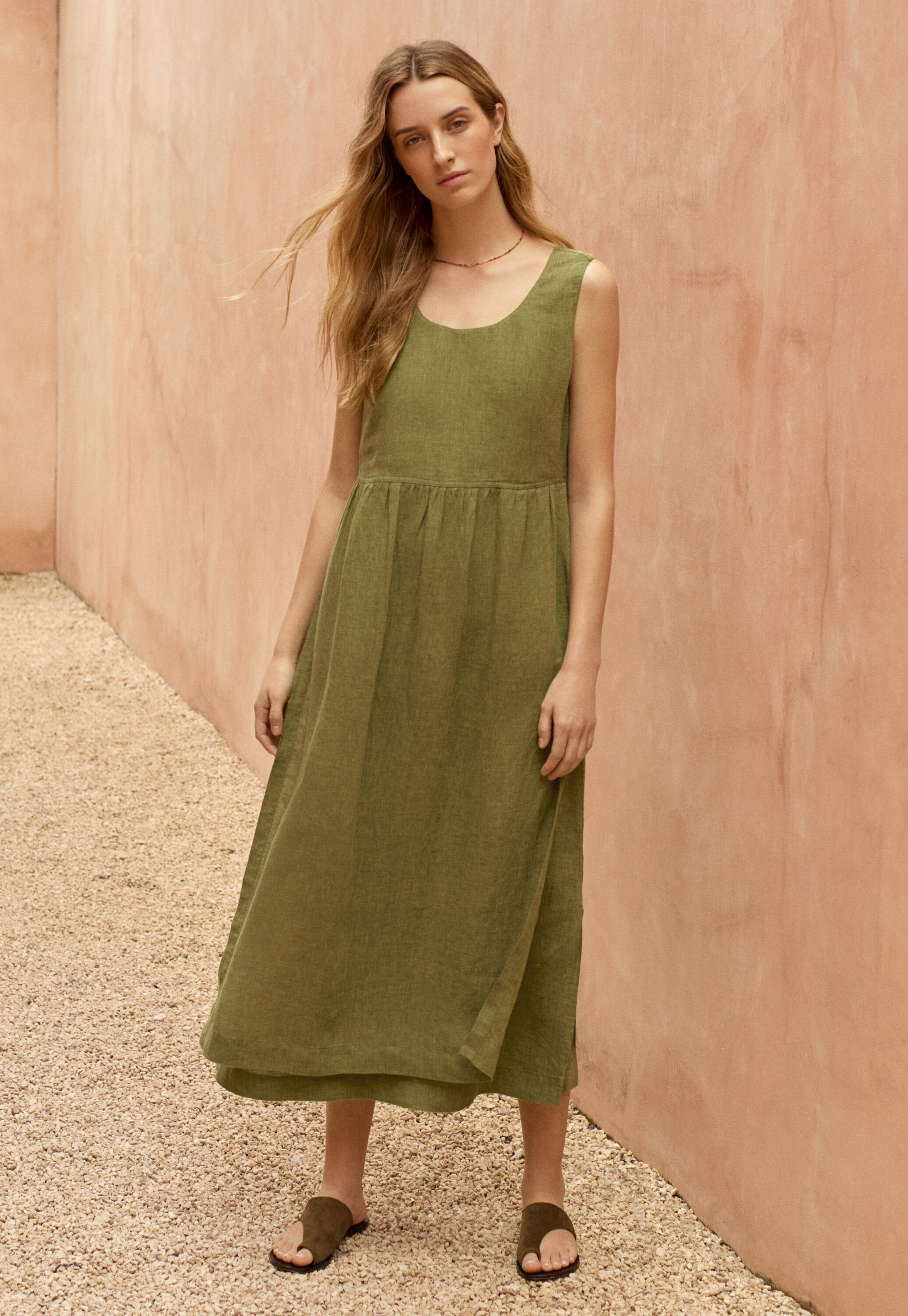 Peplum-detail dress