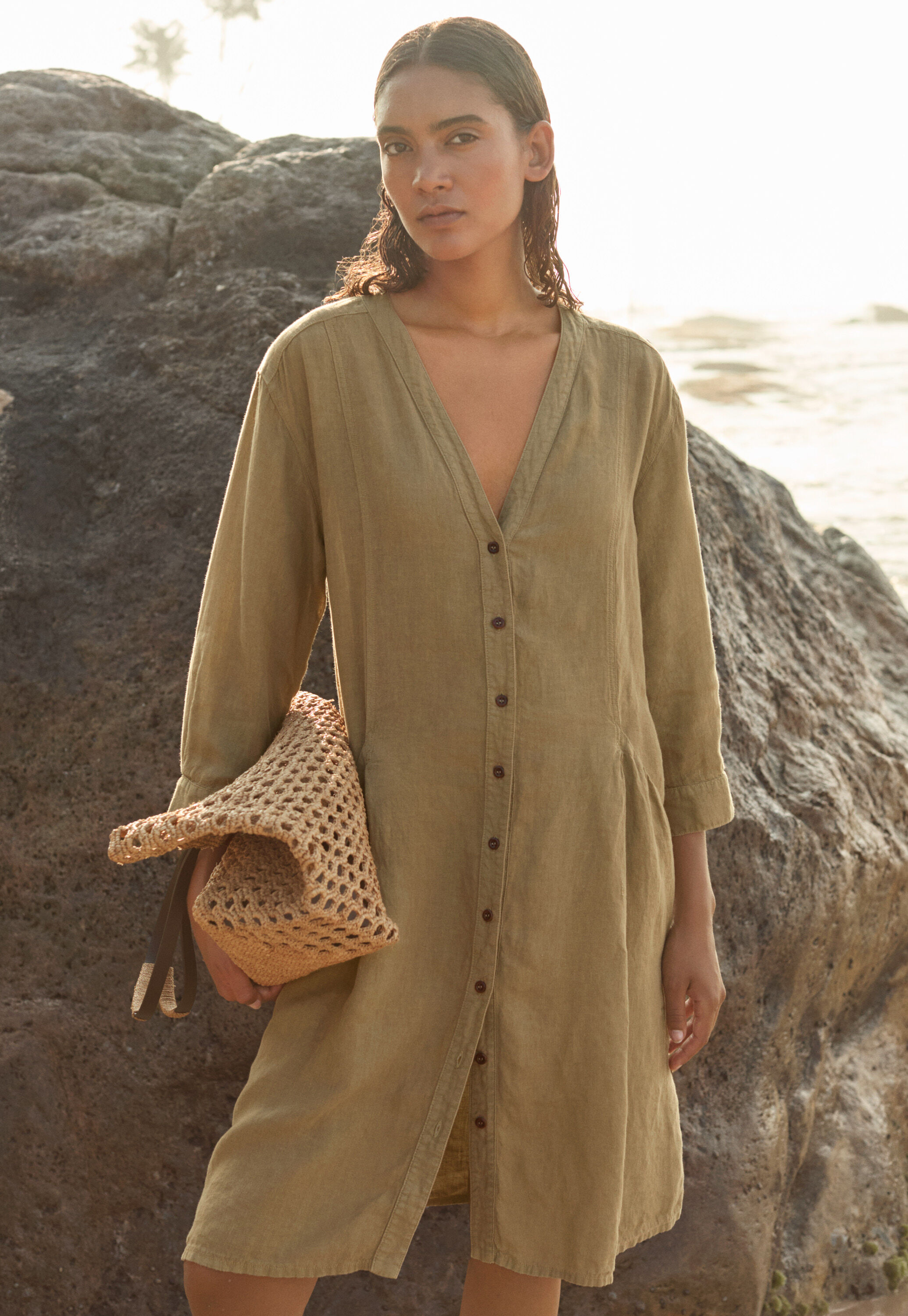 Peplum-detail dress