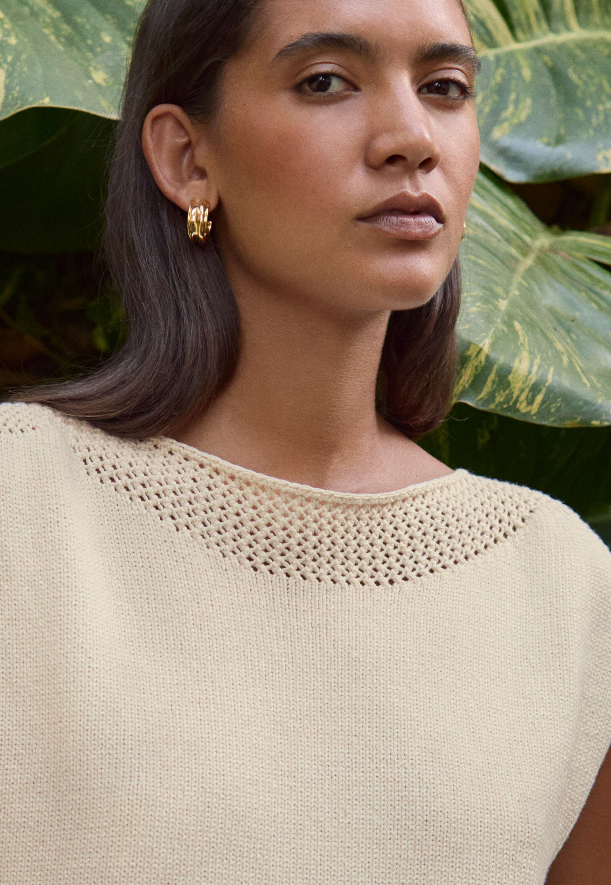 Earrings, Gold, large