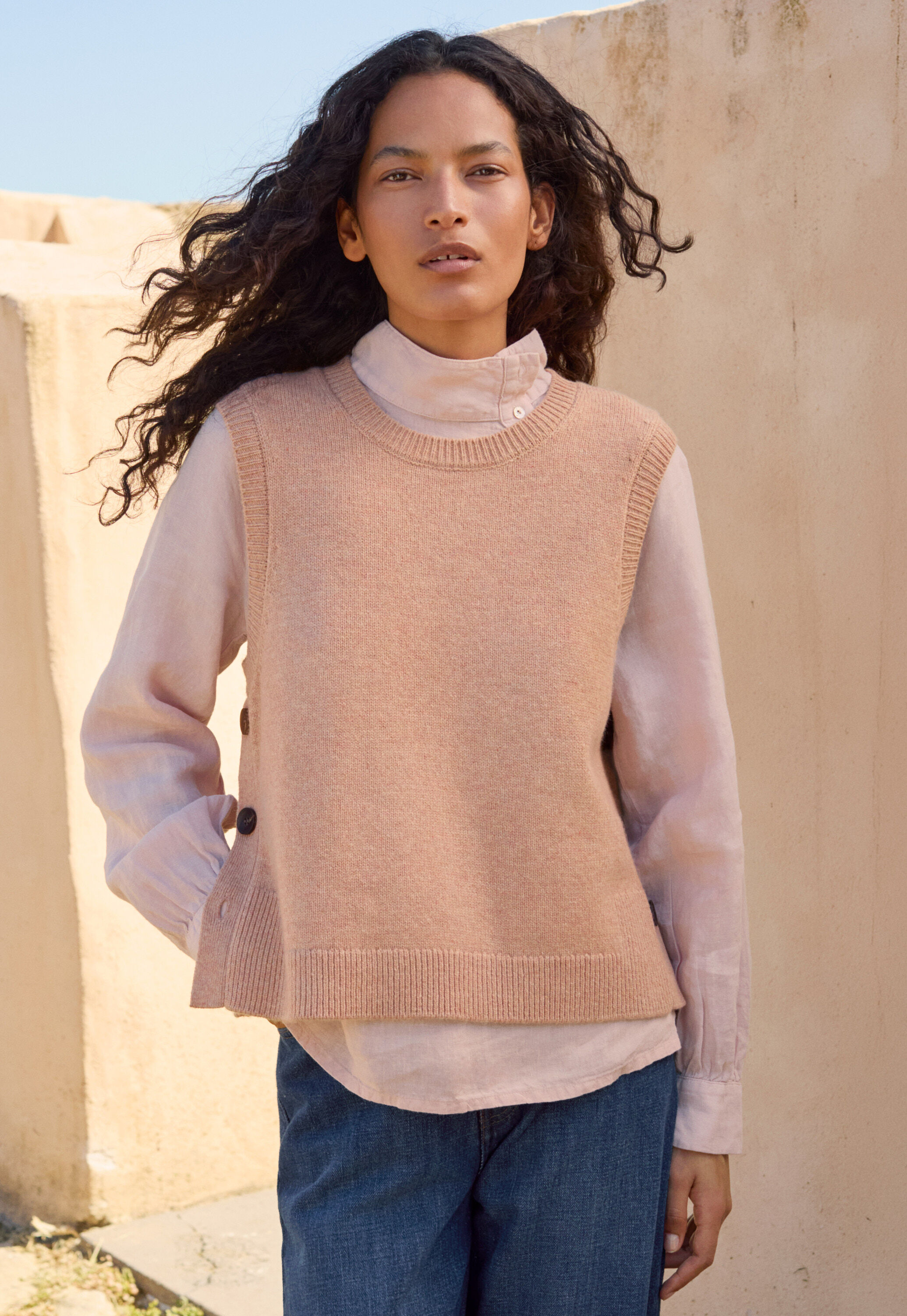 Funnel neck blouse