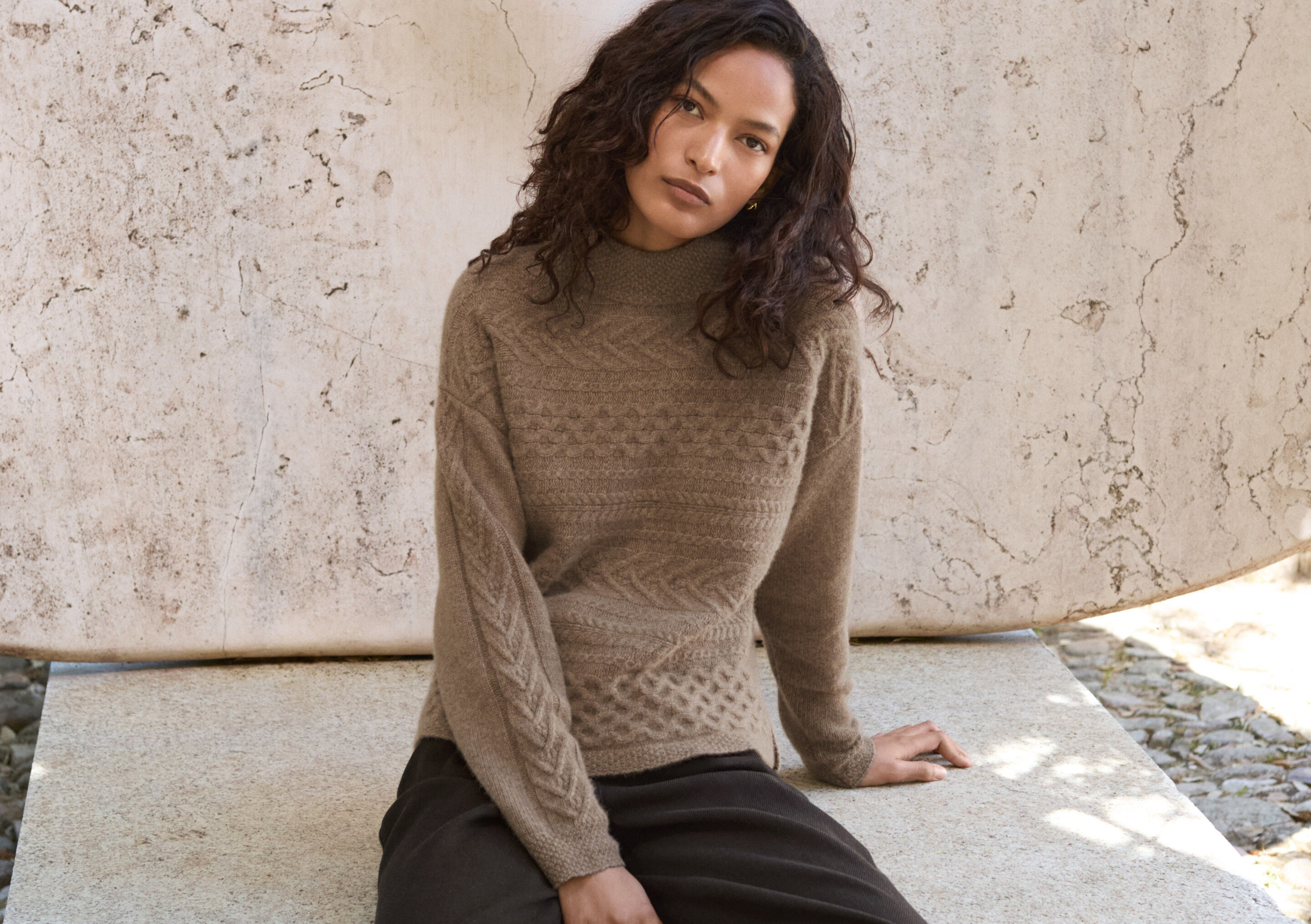Funnel-neck sweater
