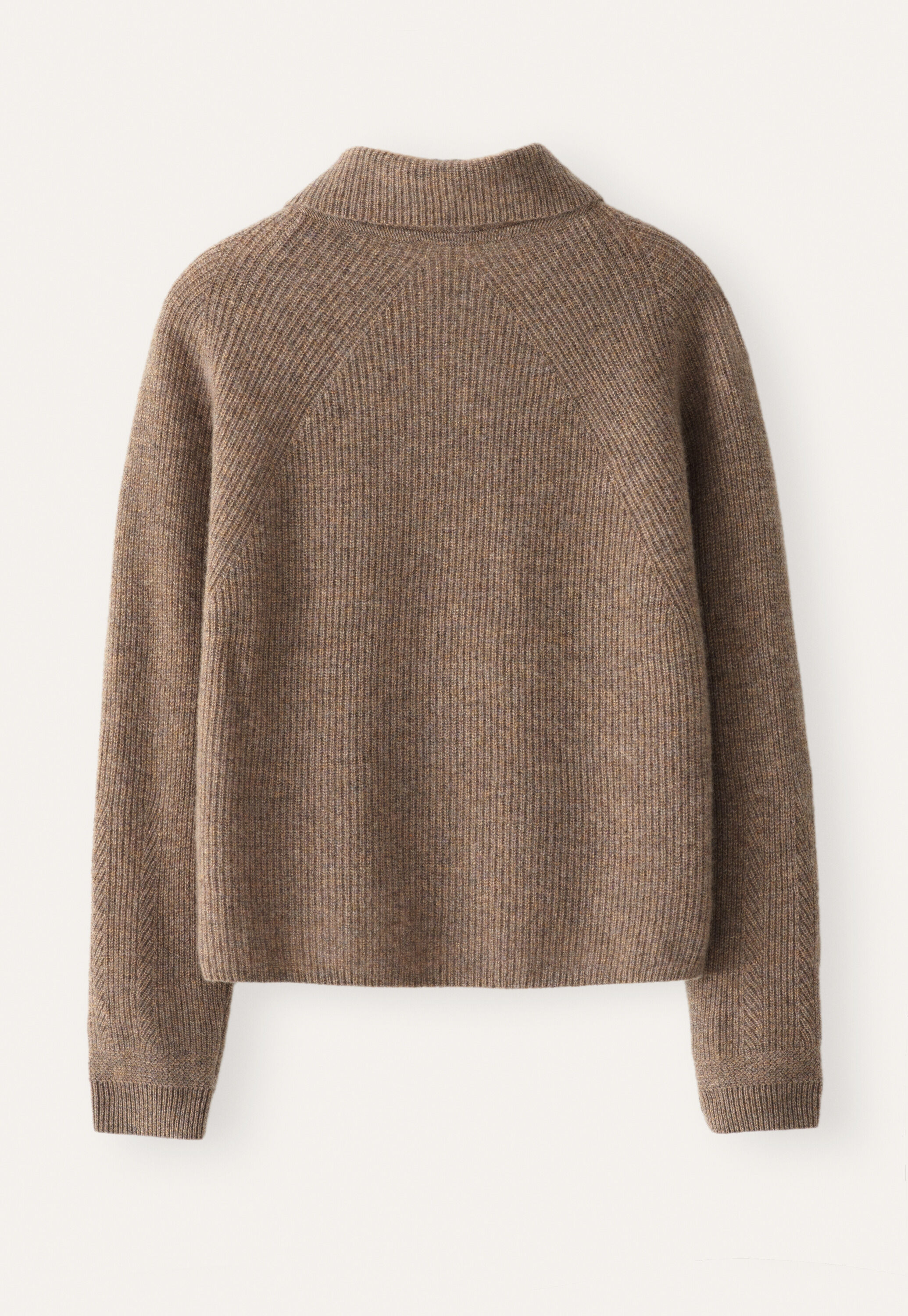 Zip-front cardigan, Latte, large