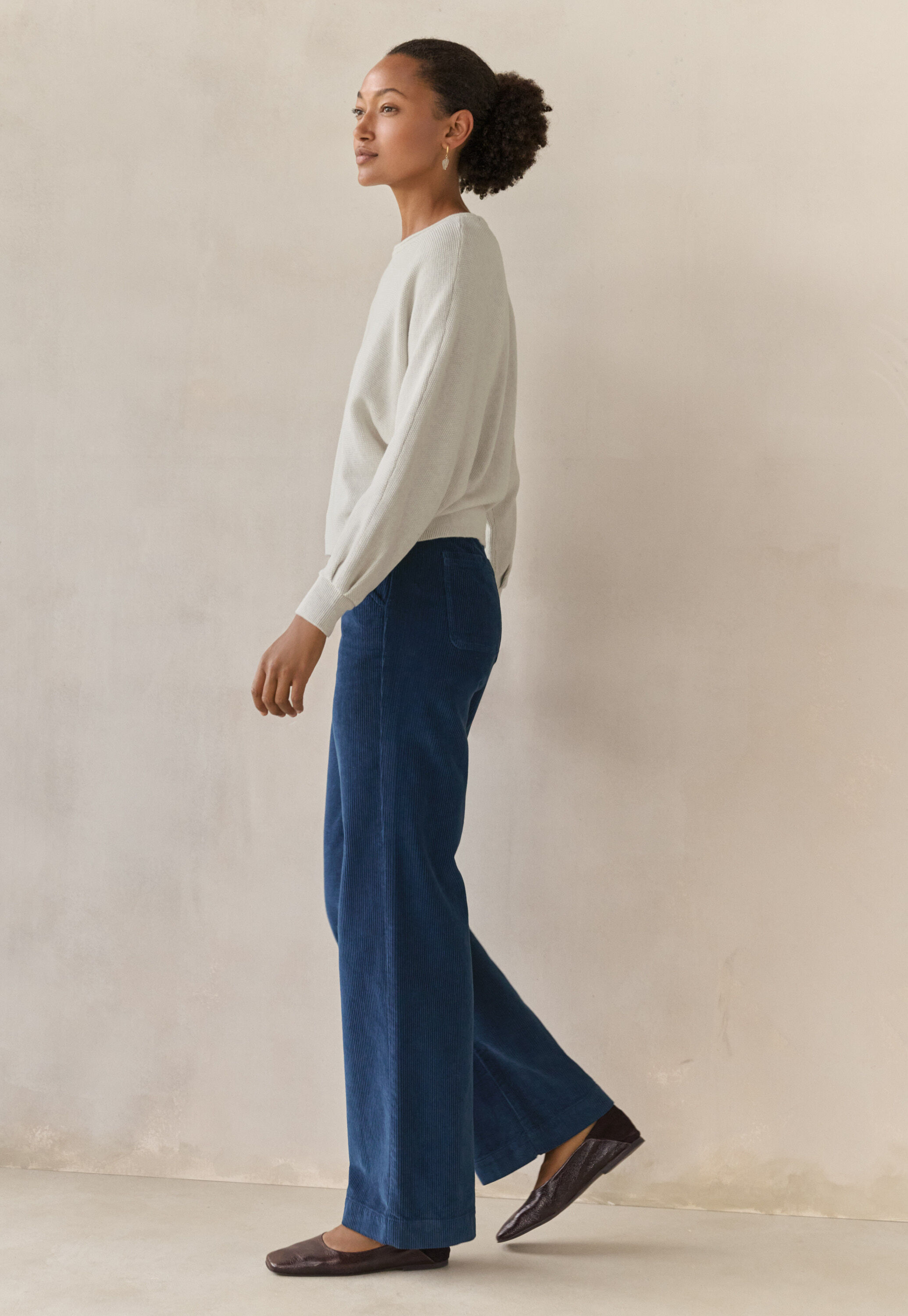 Moss-stitch sweater