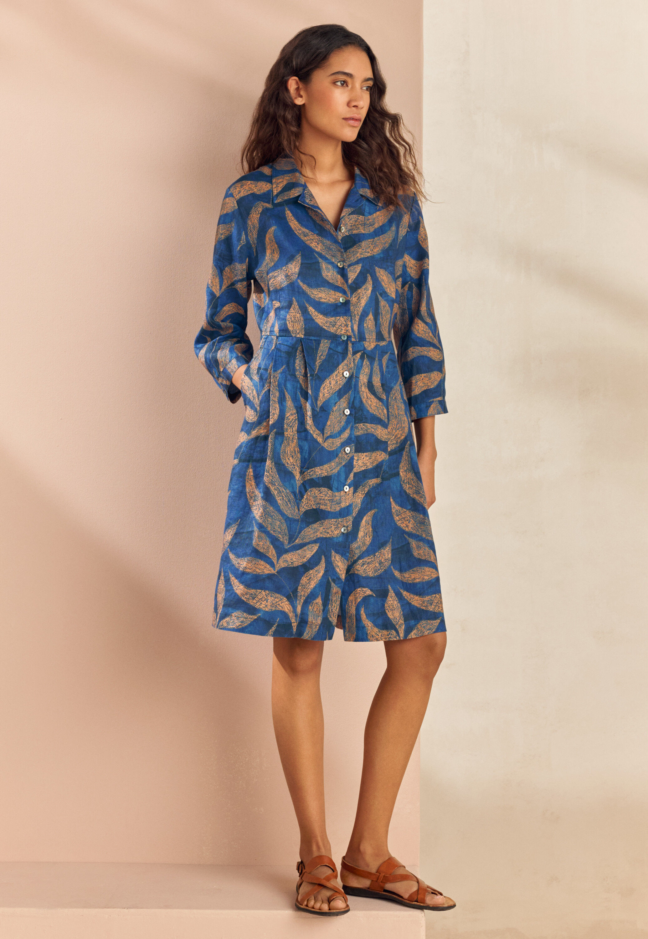 Peplum-detail dress