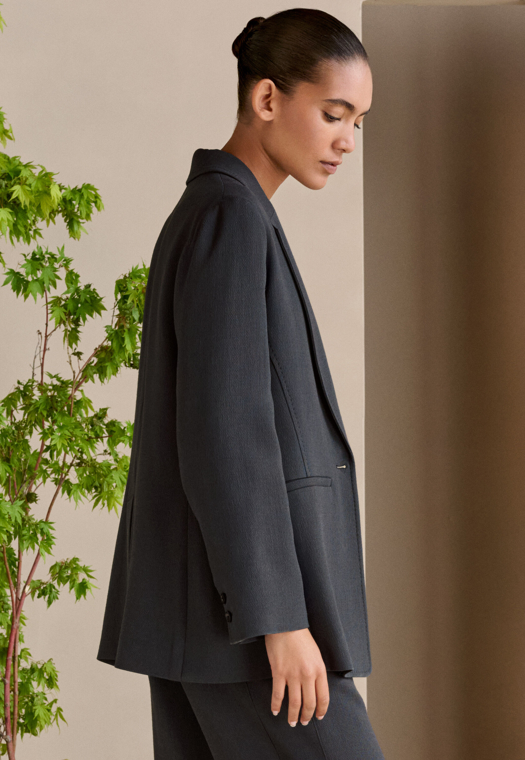 Peplum-detail dress