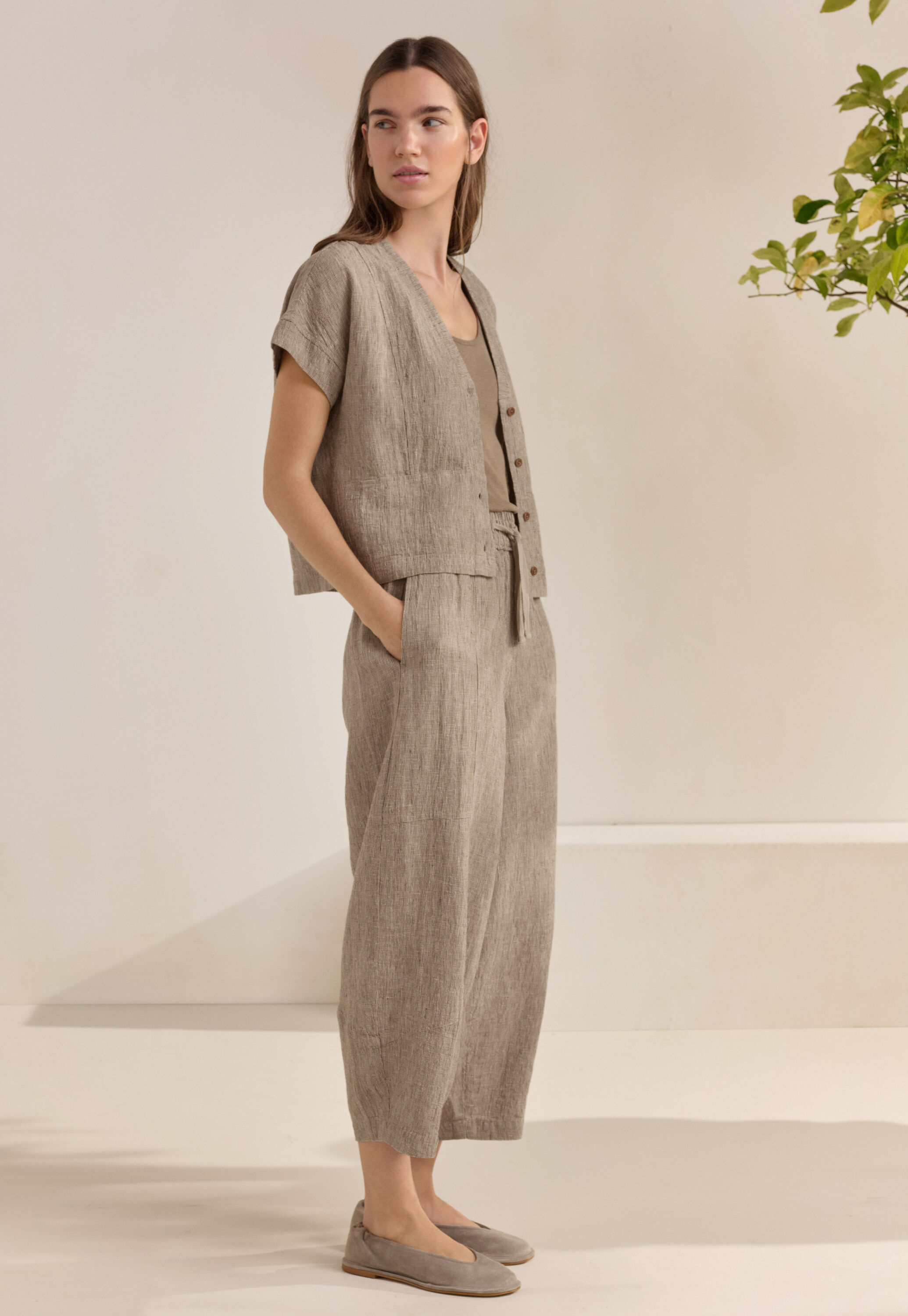 Garment-dyed overshirt