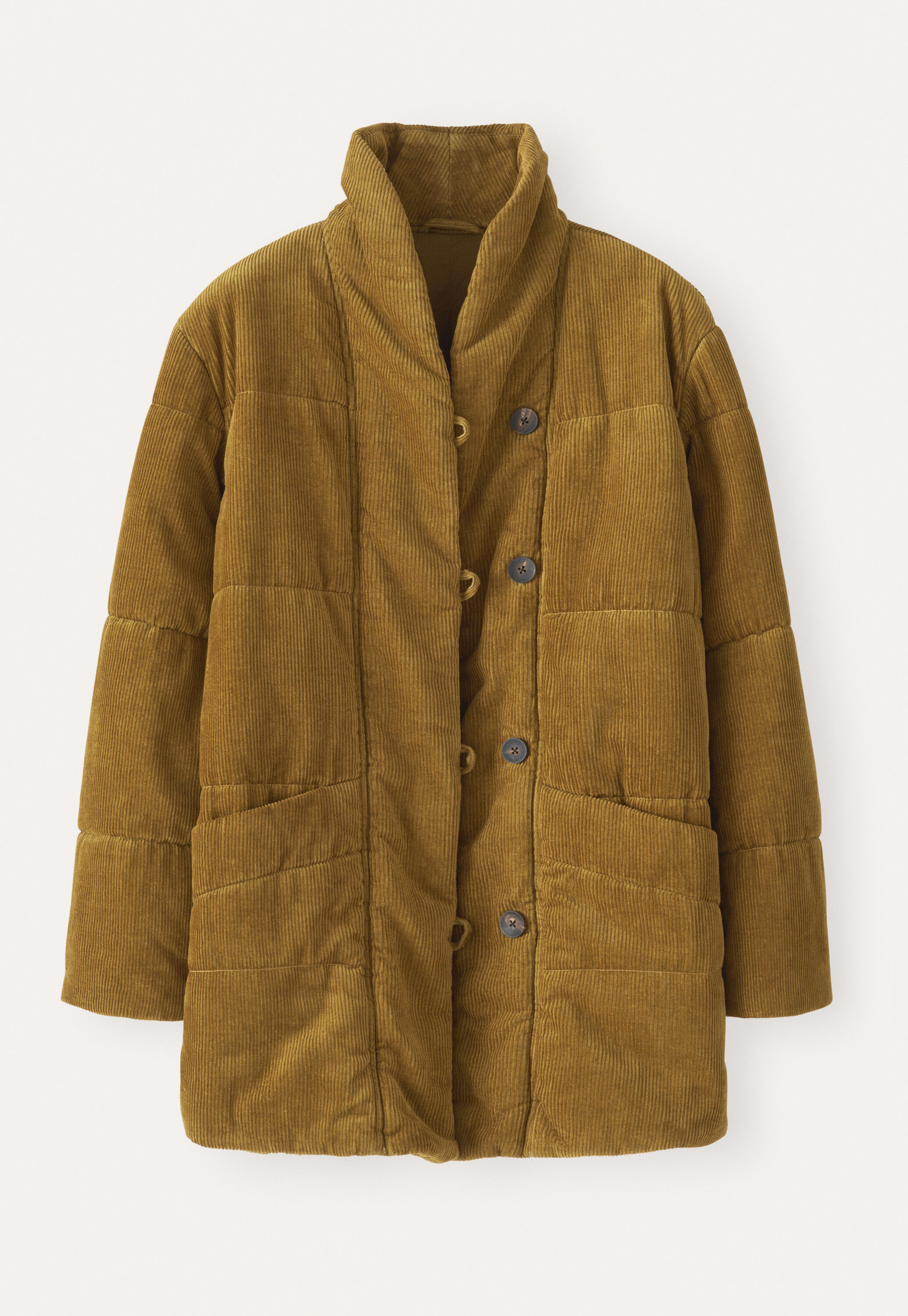 Padded shawl-collar coat