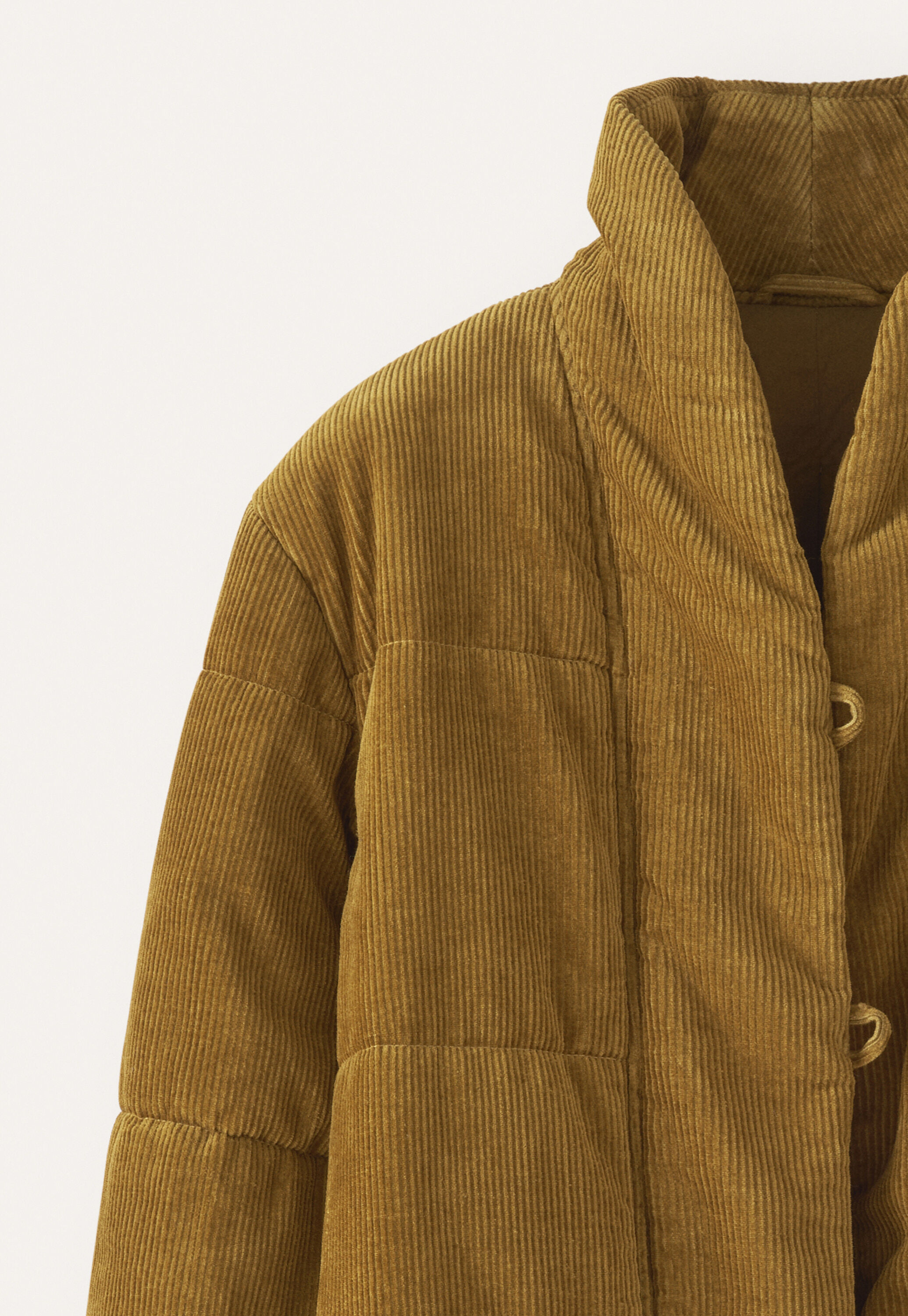 Padded shawl-collar coat