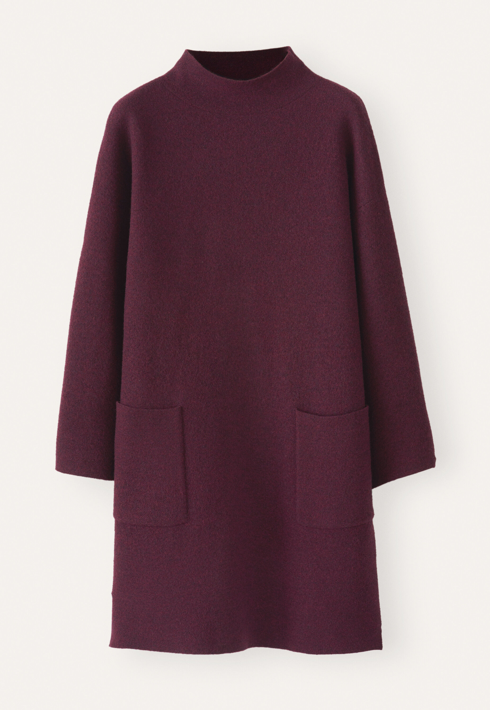 Patch-pocket dress, Aubergine, large