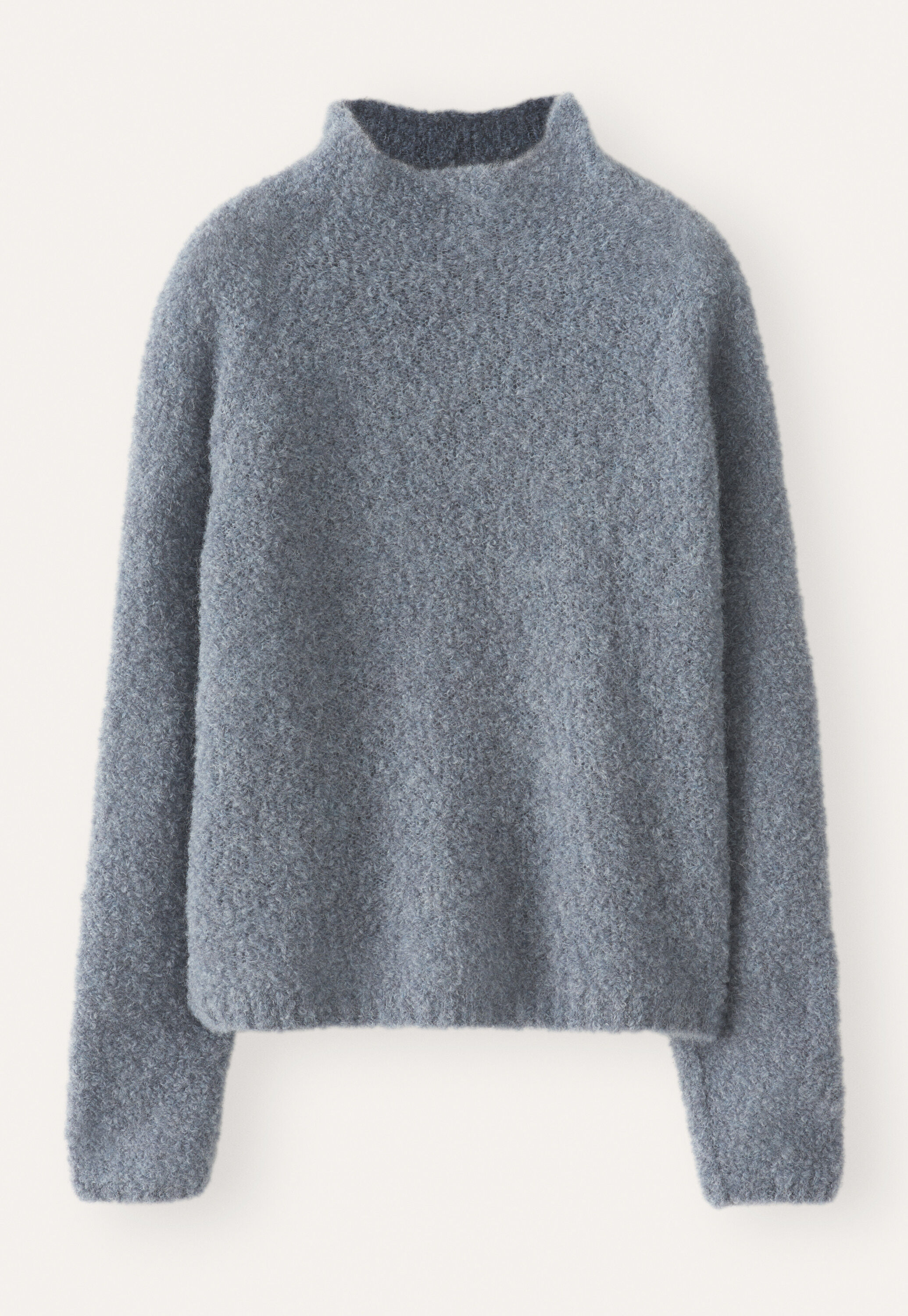Funnel-neck sweater, Frosted petrol, large