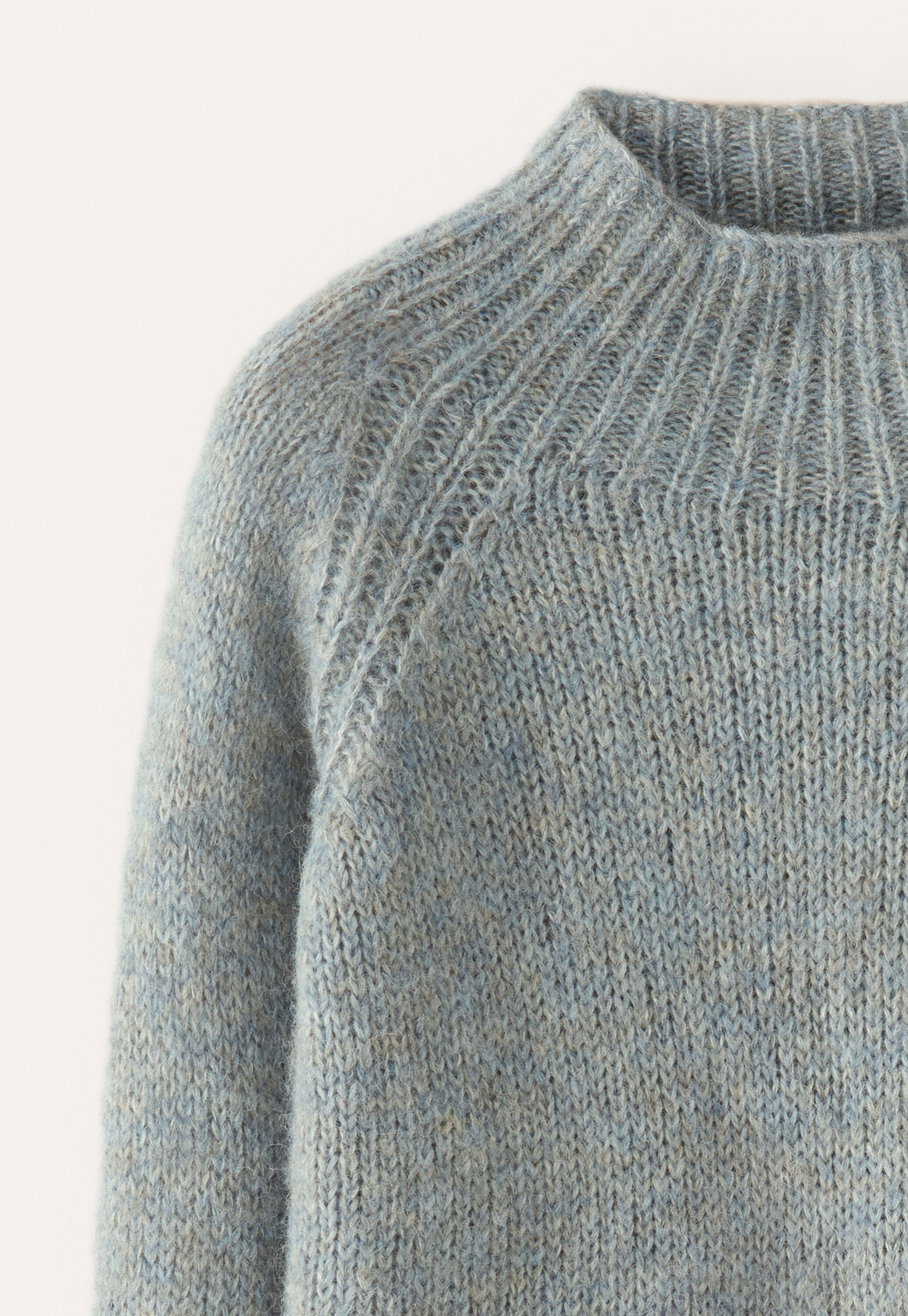 Funnel-neck sweater, Frosted blue, large