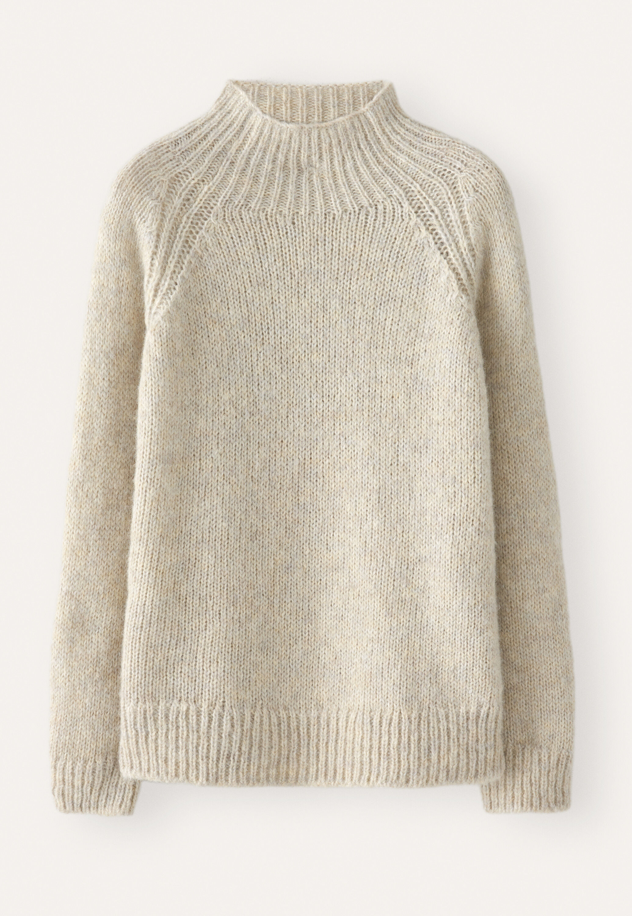Funnel-neck sweater, Natural stone, large