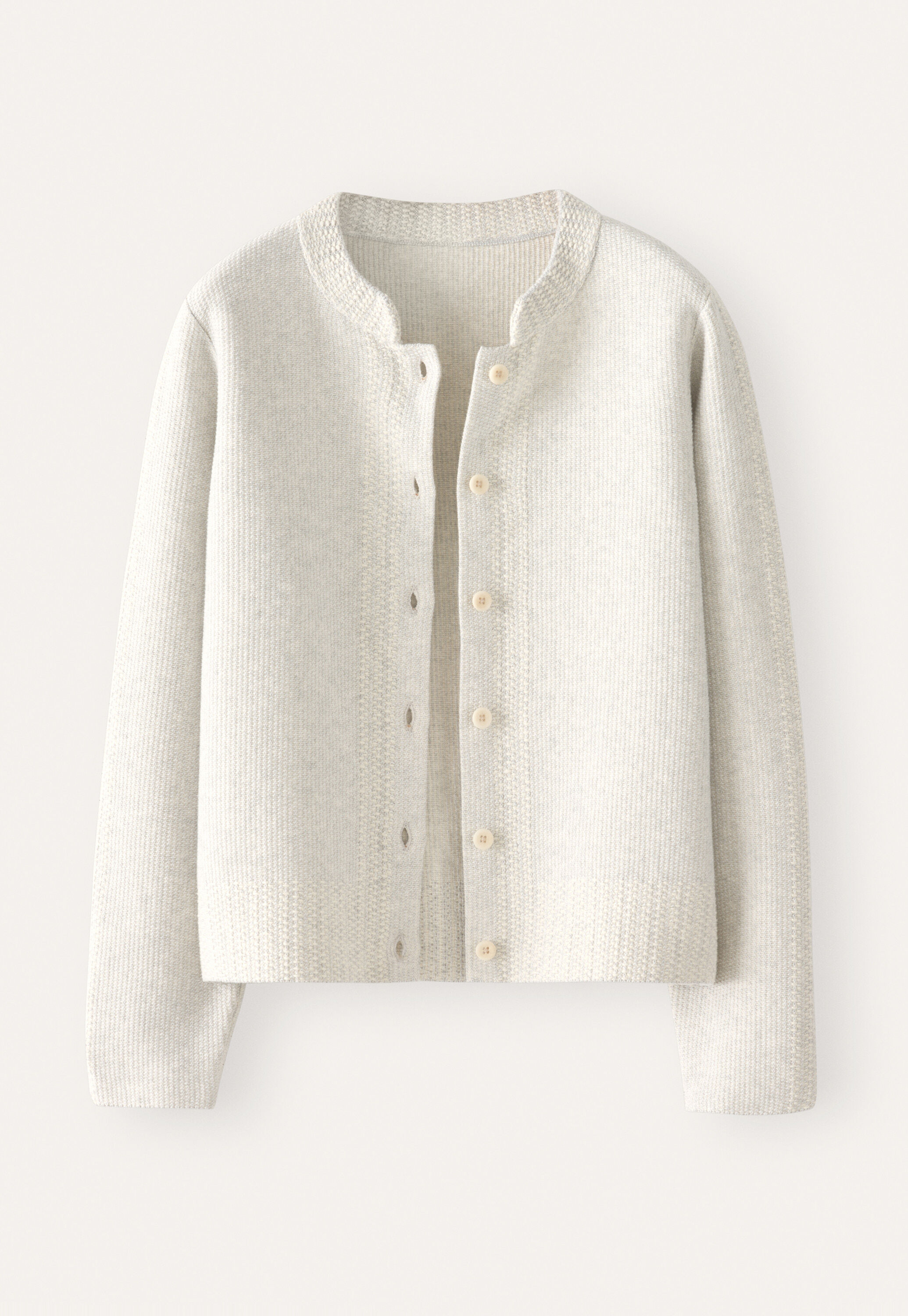 Inlay-stitch cardigan