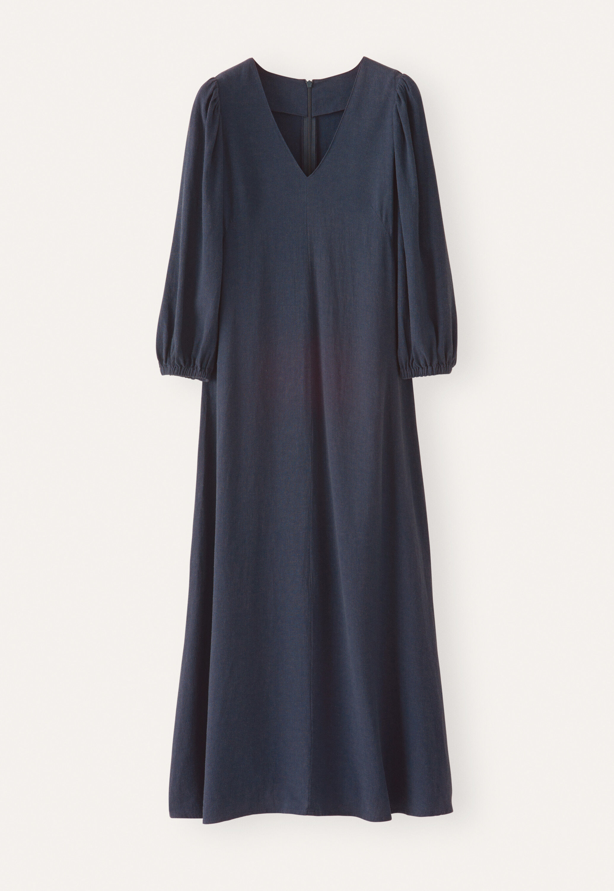 Long v-neck dress, Midnight, large