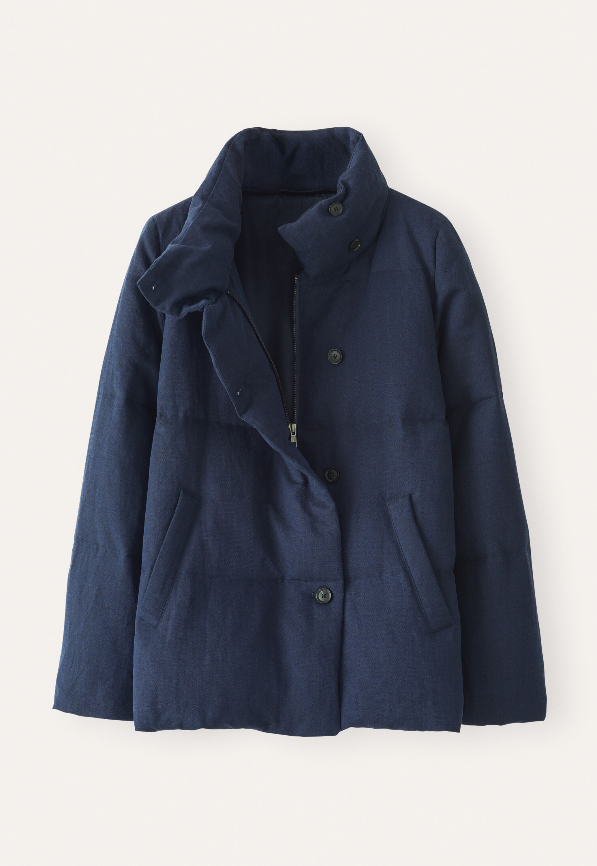 funnel-neck padded coat, Ink, large