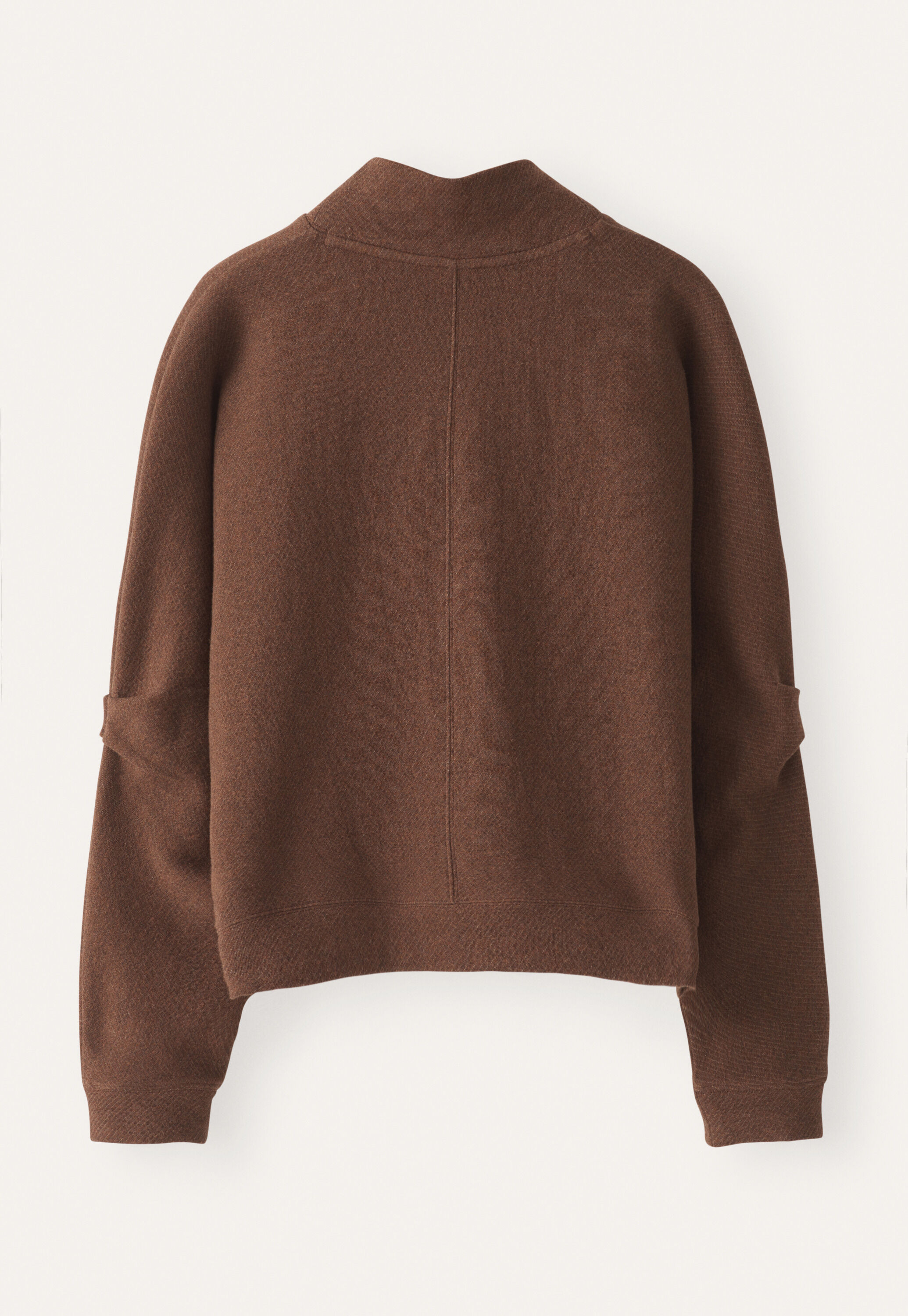 Tuck sleeve sweatshirt, Chestnut, large