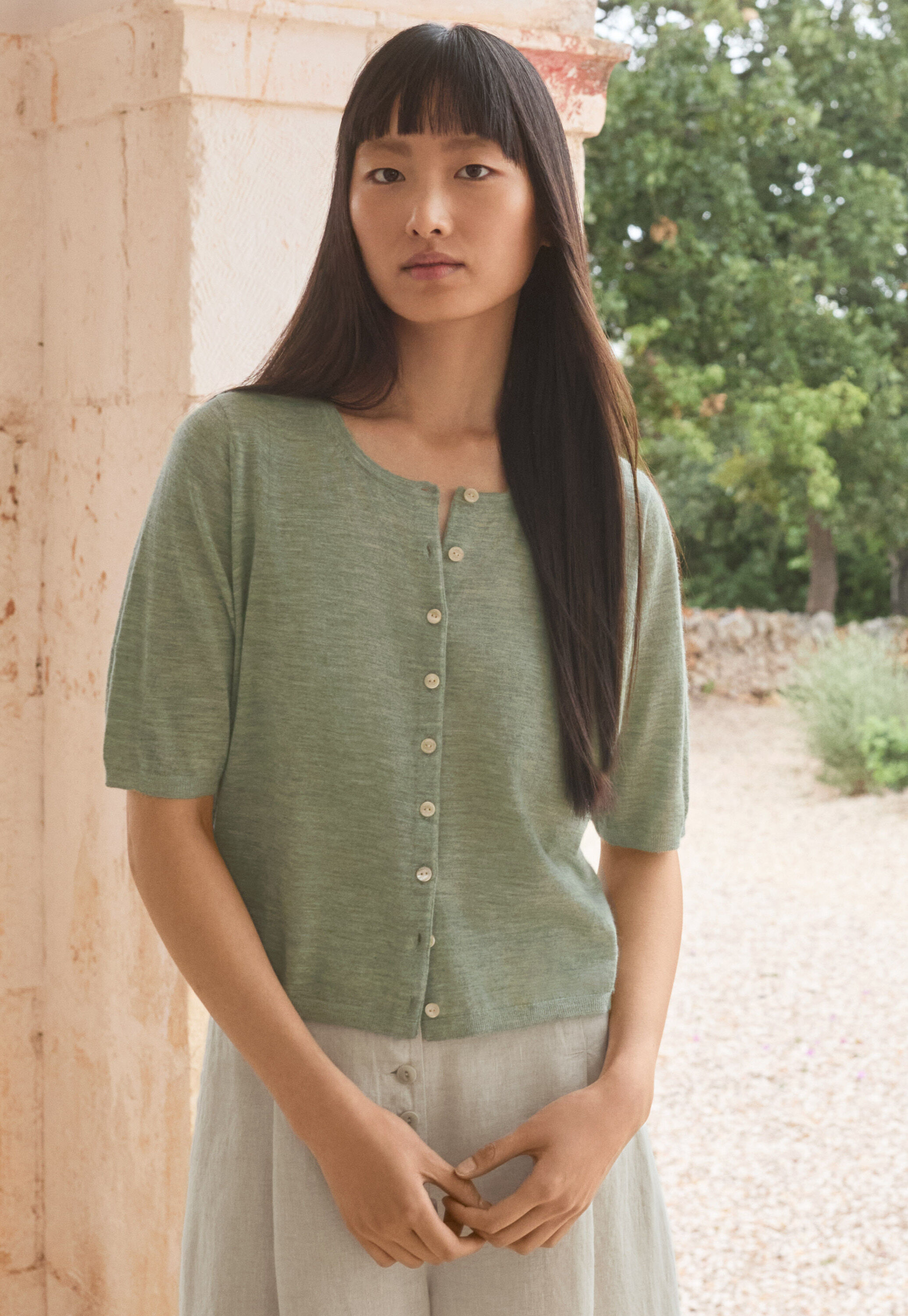 Button-through sweater