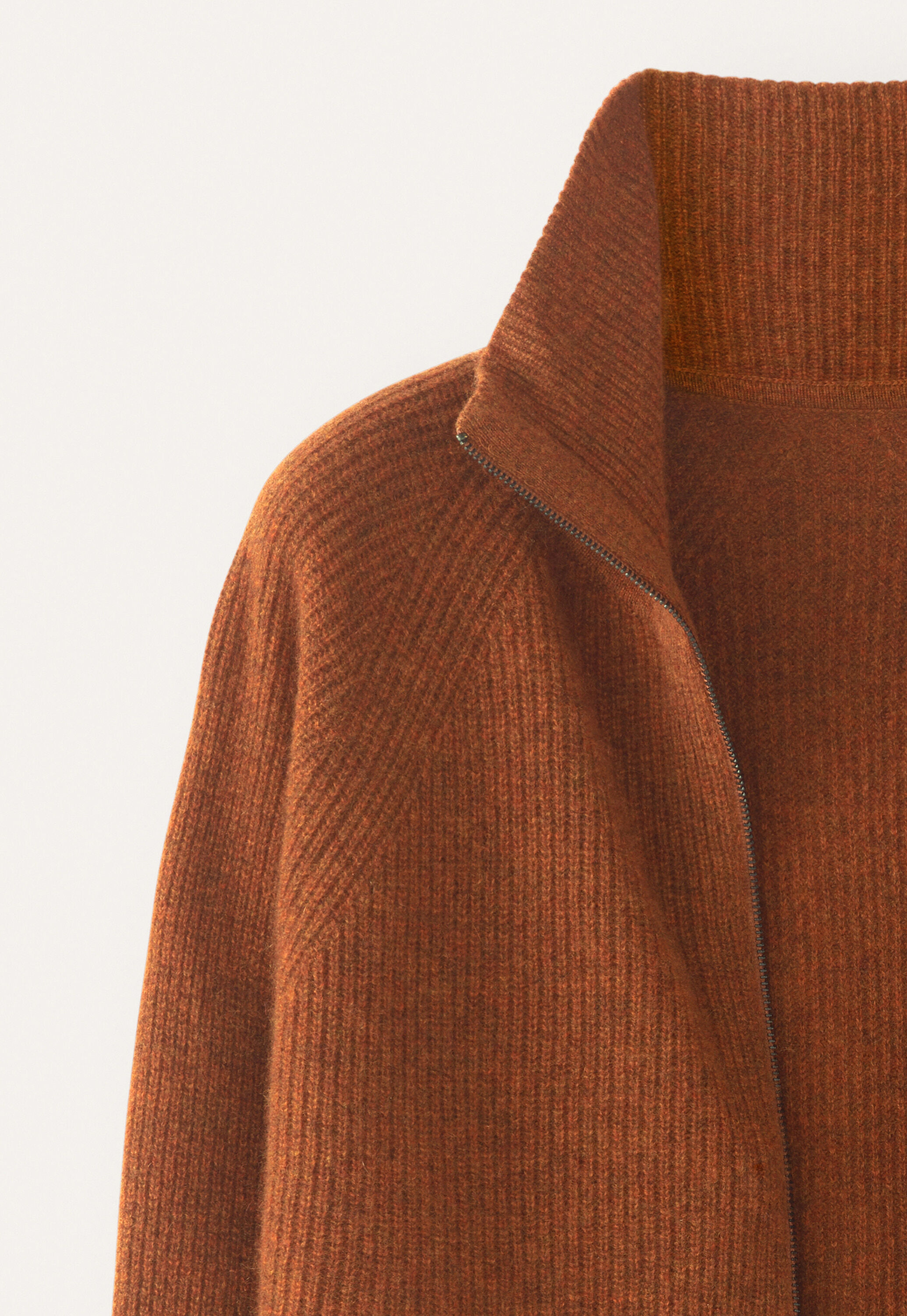 Zip-front cardigan